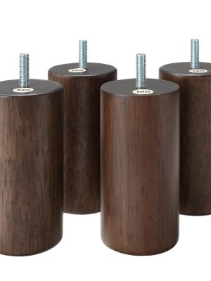 M8 Wooden Legs for Bed & Sofa - 4.7 Inch - Brown