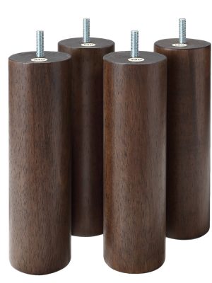 M8 Wooden Legs for Bed & Sofa - 7.9 Inch - Brown
