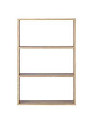 Oak Wide Stacking Shelf - 3 Tiers