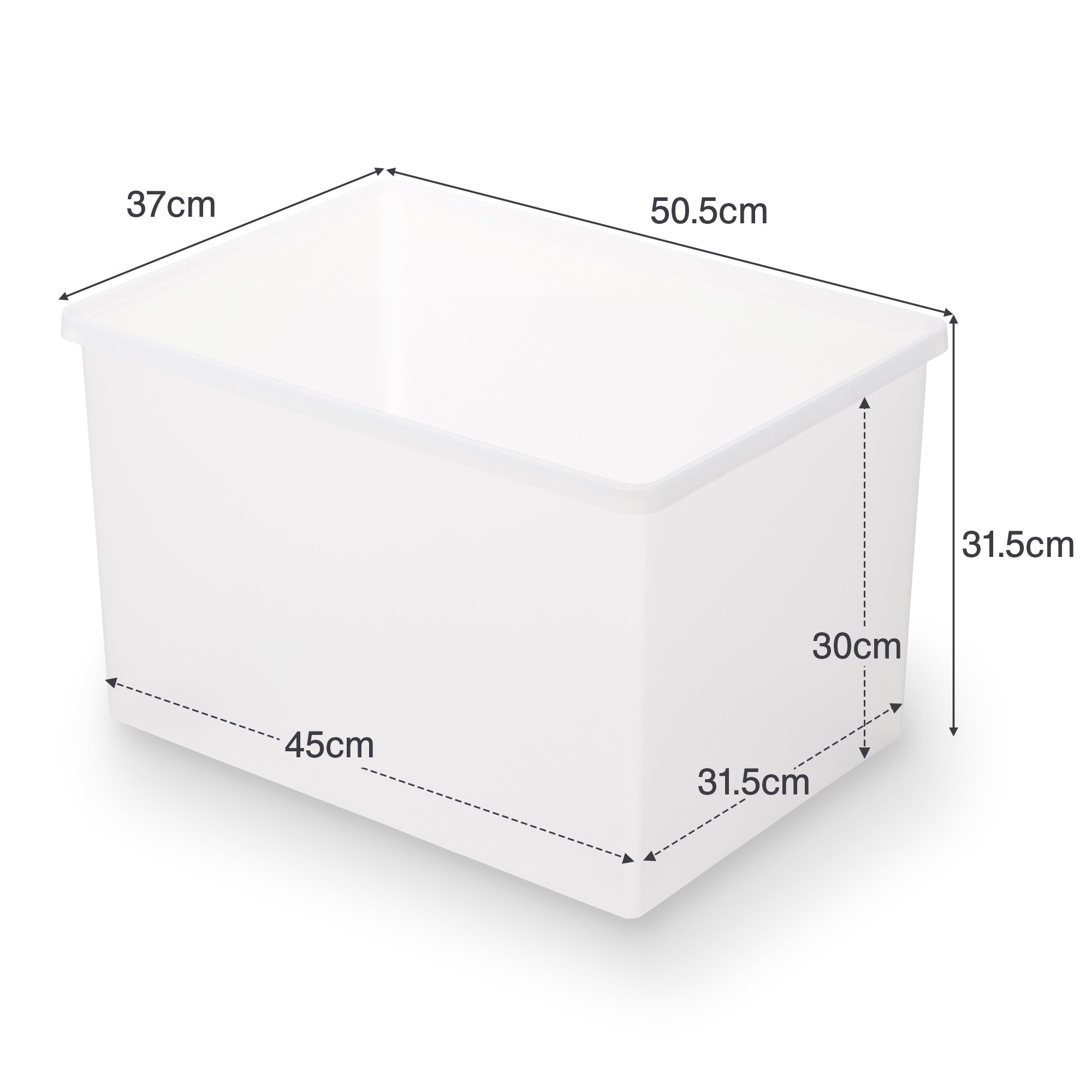 Polypropylene Storage Box Wide - Deep (W19.9 x D14.6 x H12.4) - Image 13