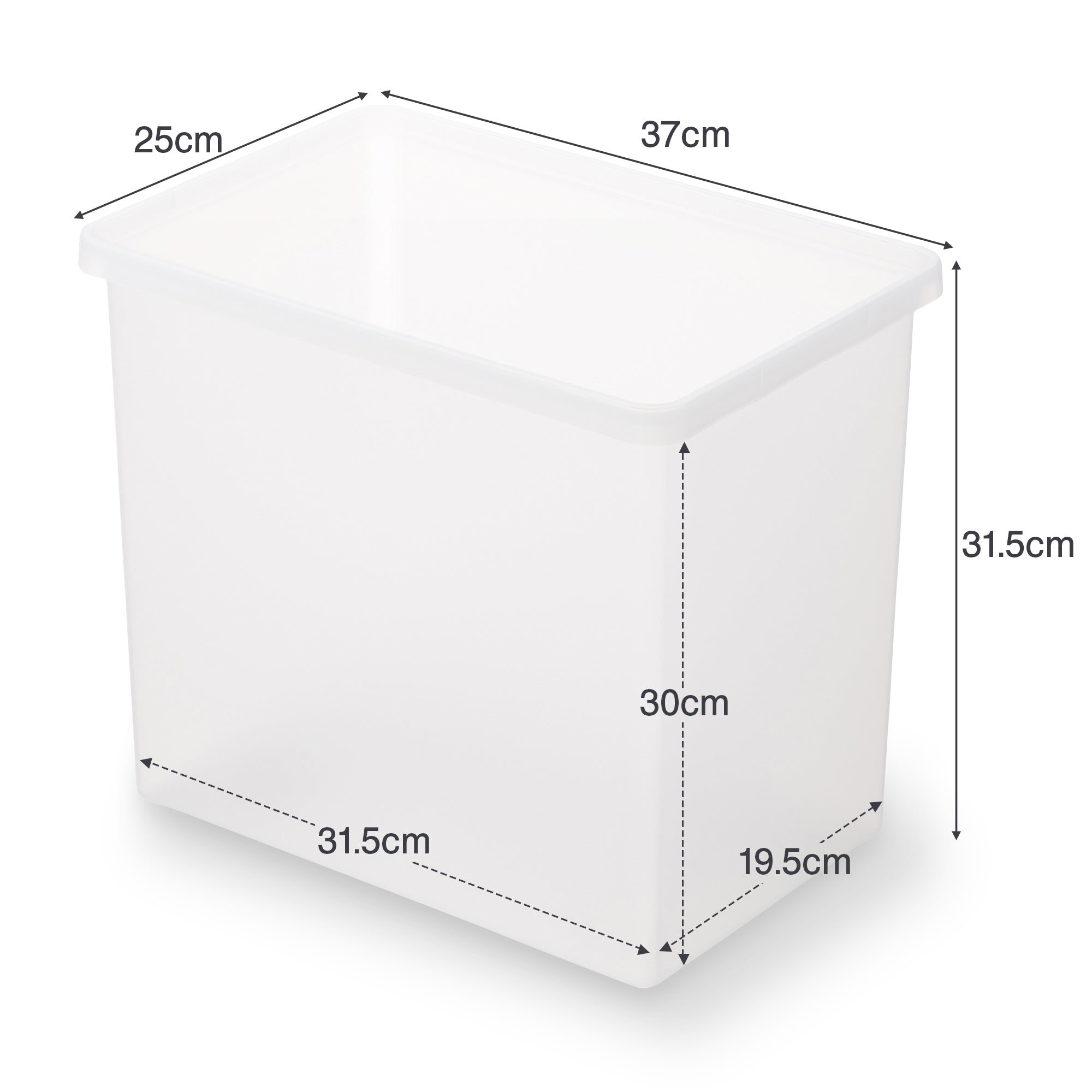 Polypropylene Storage Box - Deep (W14.6 x D9.8 x H12.4) - Image 21