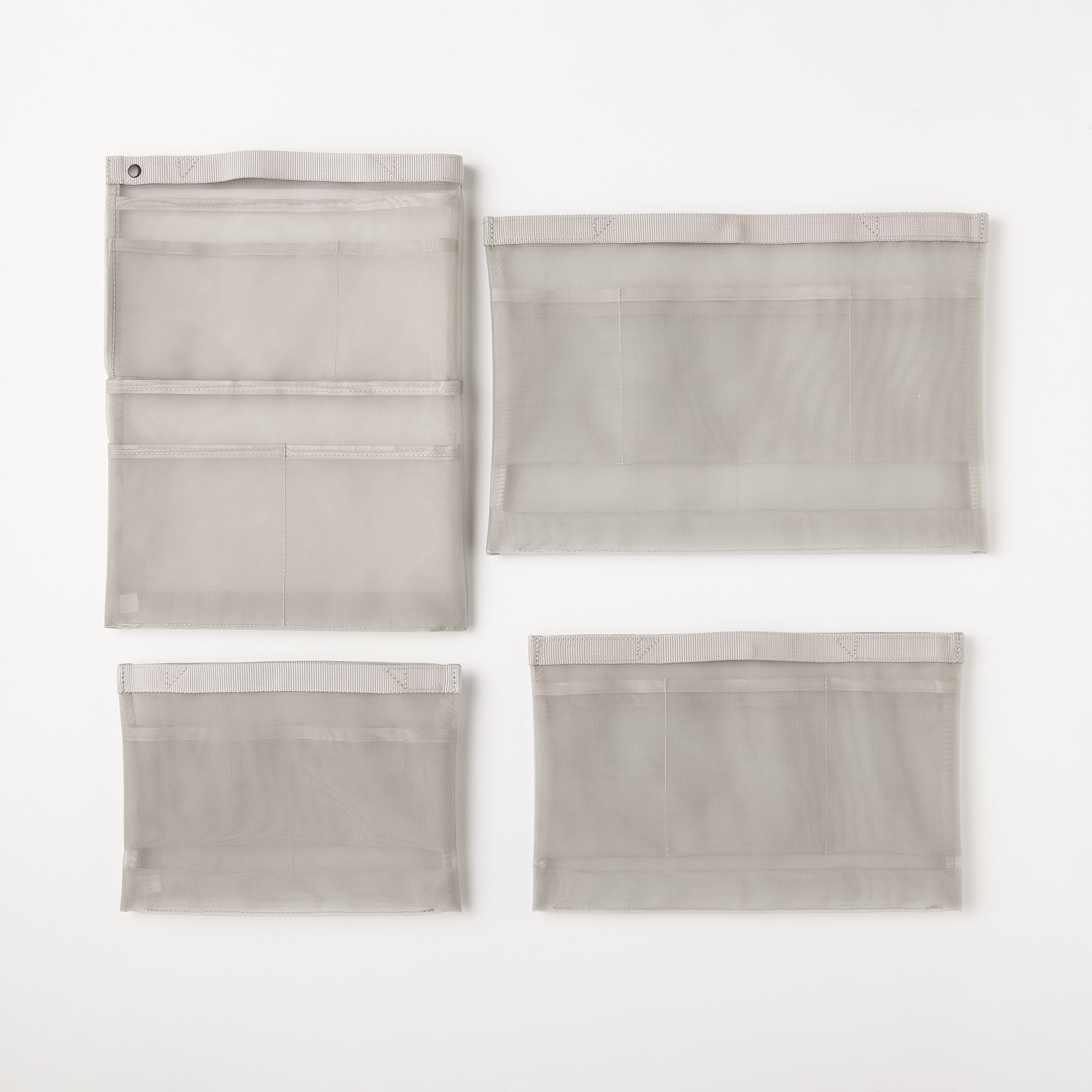 Nylon Mesh Bag Organizer Vertical A4 - Gray - Image 5