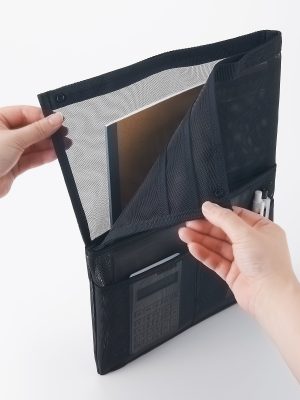 Nylon Mesh Bag Organizer Vertical A4 - Black