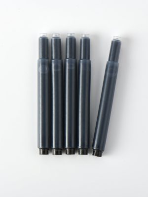Fountain Pen Ink Cartridge Refills - Black (5 Pack)