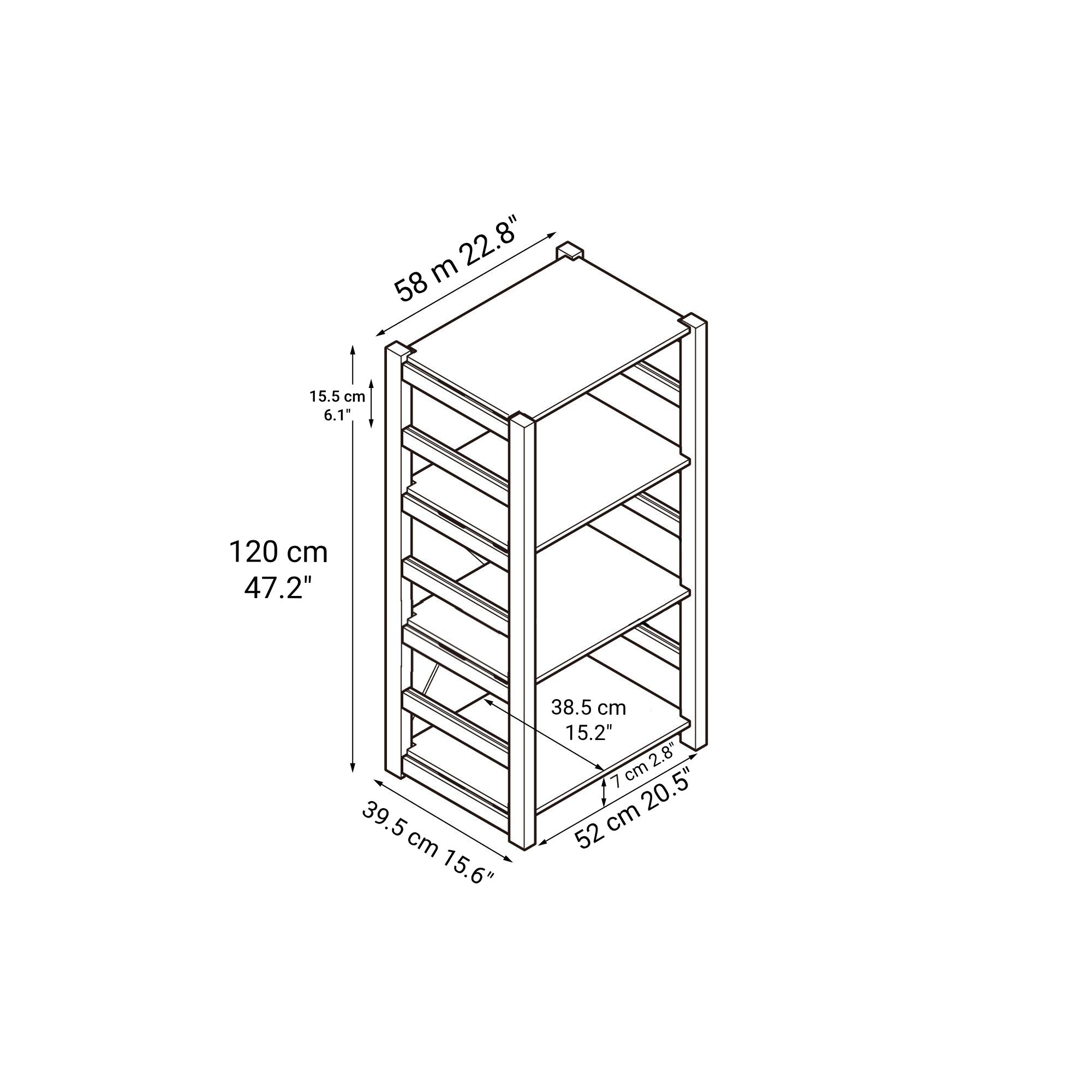 Pine Shelf Unit - Regular - Medium - Image 4