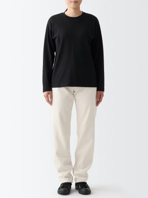 Women's Denim Regular Pants Natural (L 30inch / 77cm)