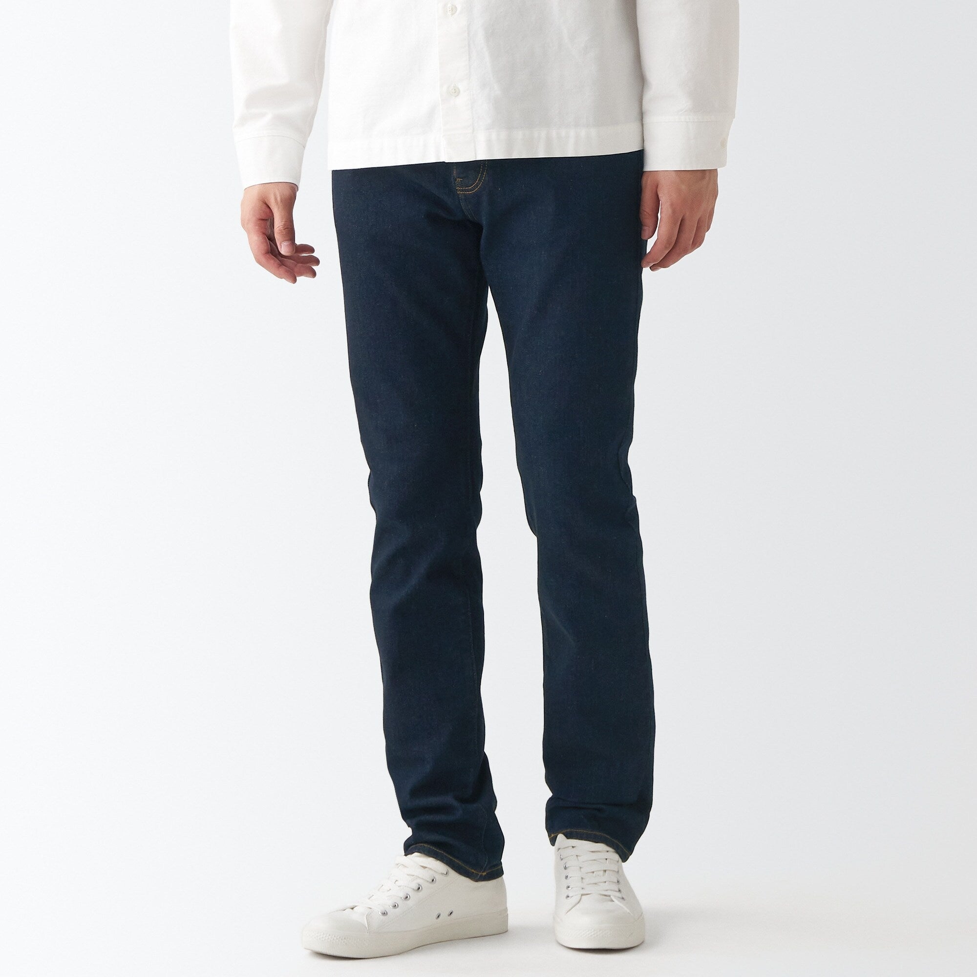 Men's Stretch Denim Slim Pants Dark Navy (L 32inch / 82cm) - Image 3