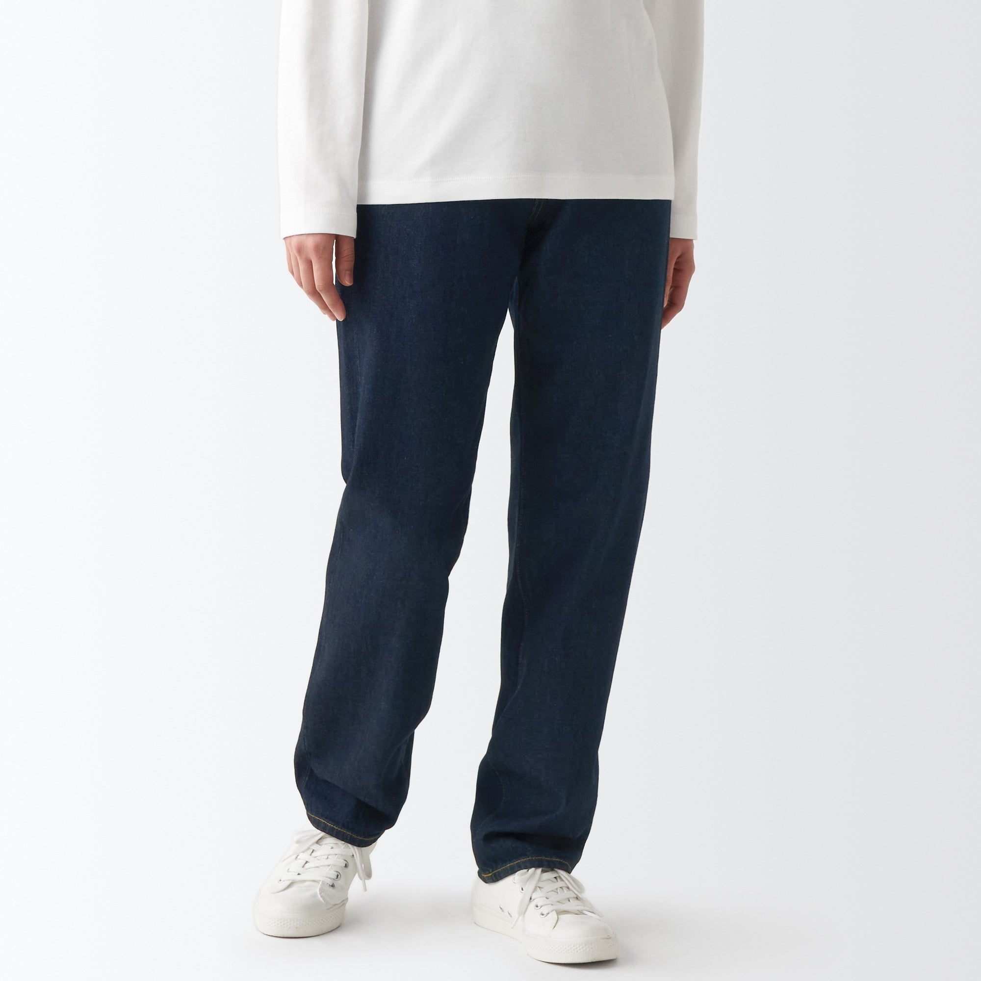 Women's Denim Regular Pants - Dark Navy (L 31inch / 79cm)