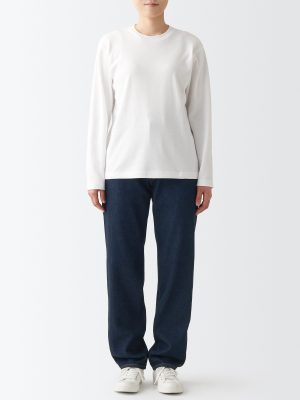 Women's Denim Regular Pants Dark Navy (L 30inch / 77cm)