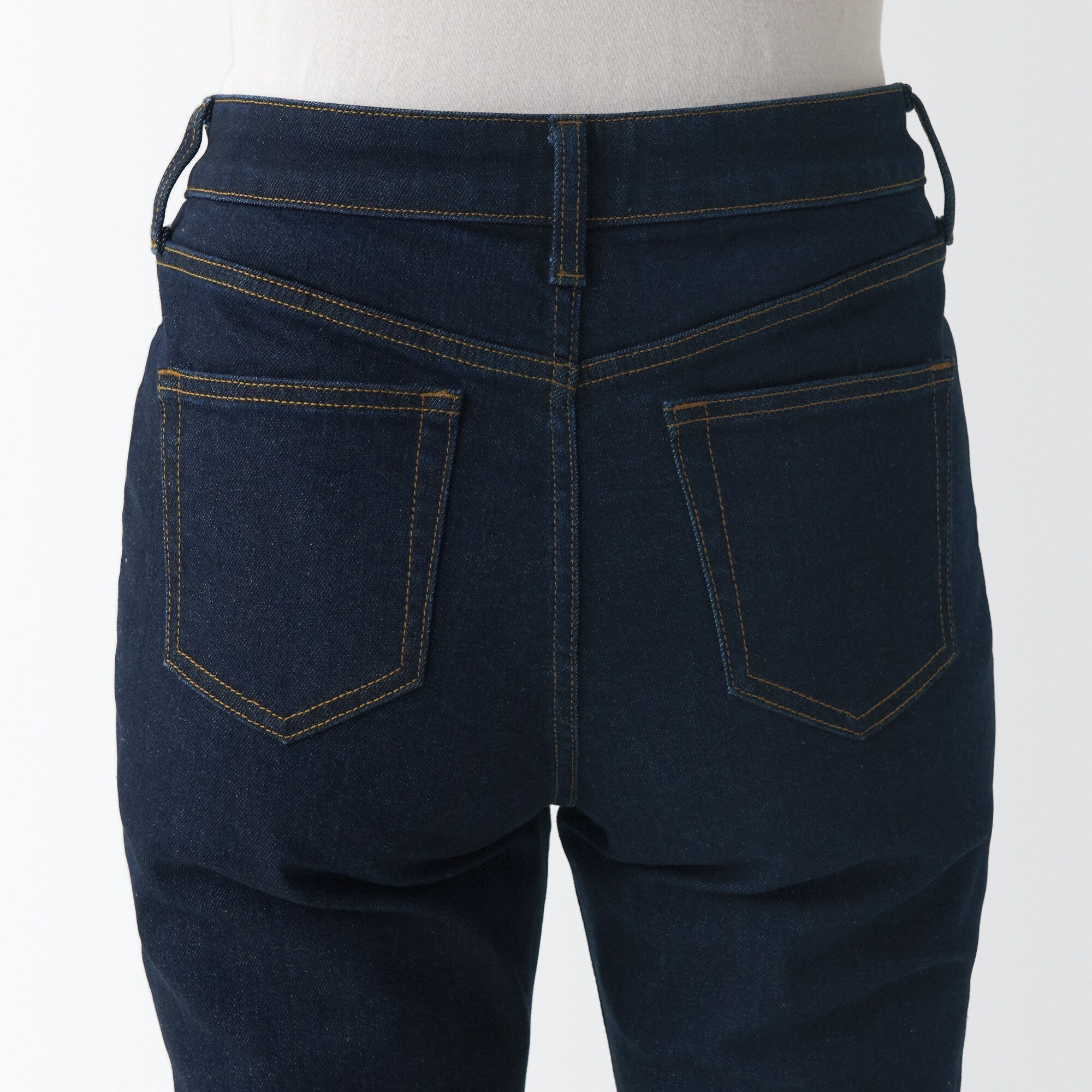 Women's Stretch Denim Slim Pants Dark Navy (L 30inch / 75cm) - Image 9