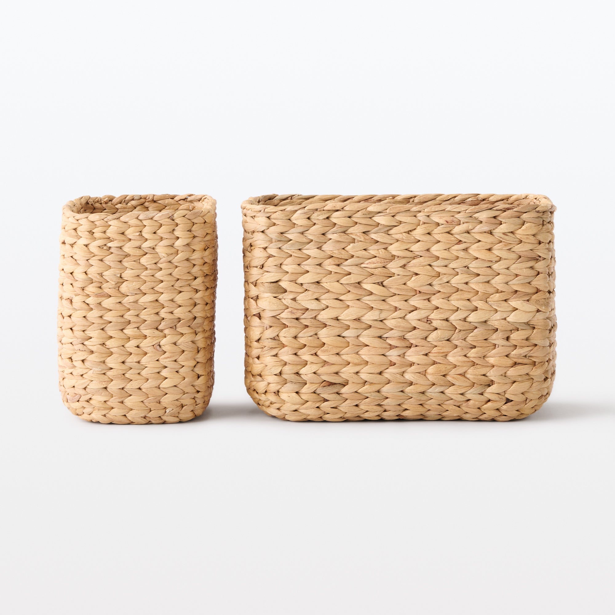 Water Hyacinth Basket - Rectangle - Large Half W6.7 x D9.1 x H9.4 - Image 7
