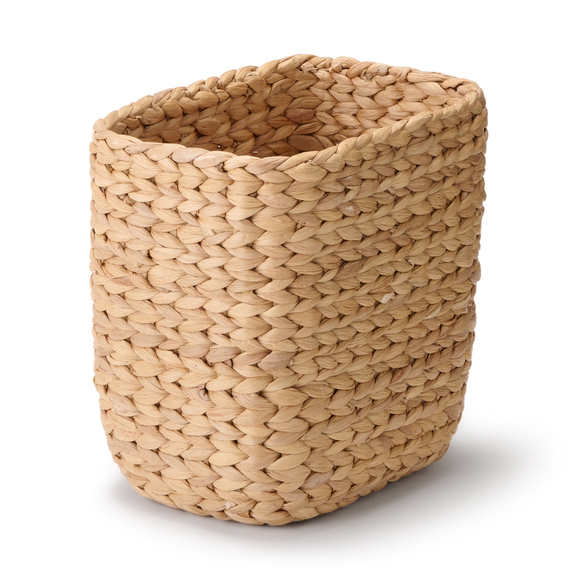 Water Hyacinth Basket - Rectangle - Large Half W6.7 x D9.1 x H9.4