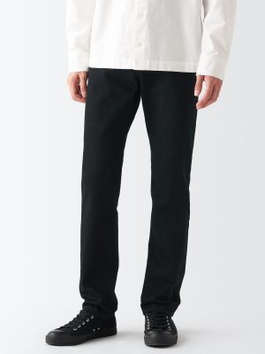 Men's Stretch Denim Slim Pants Black (L 32inch / 82cm)