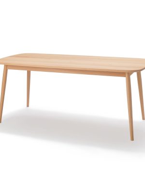 [HD] Beech Wood Table with Round Legs - W 70.9