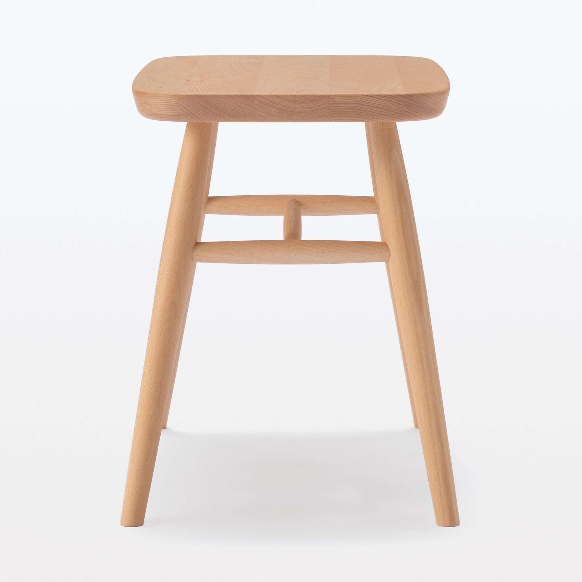 Beech Wood Stool with Round Legs - Image 3