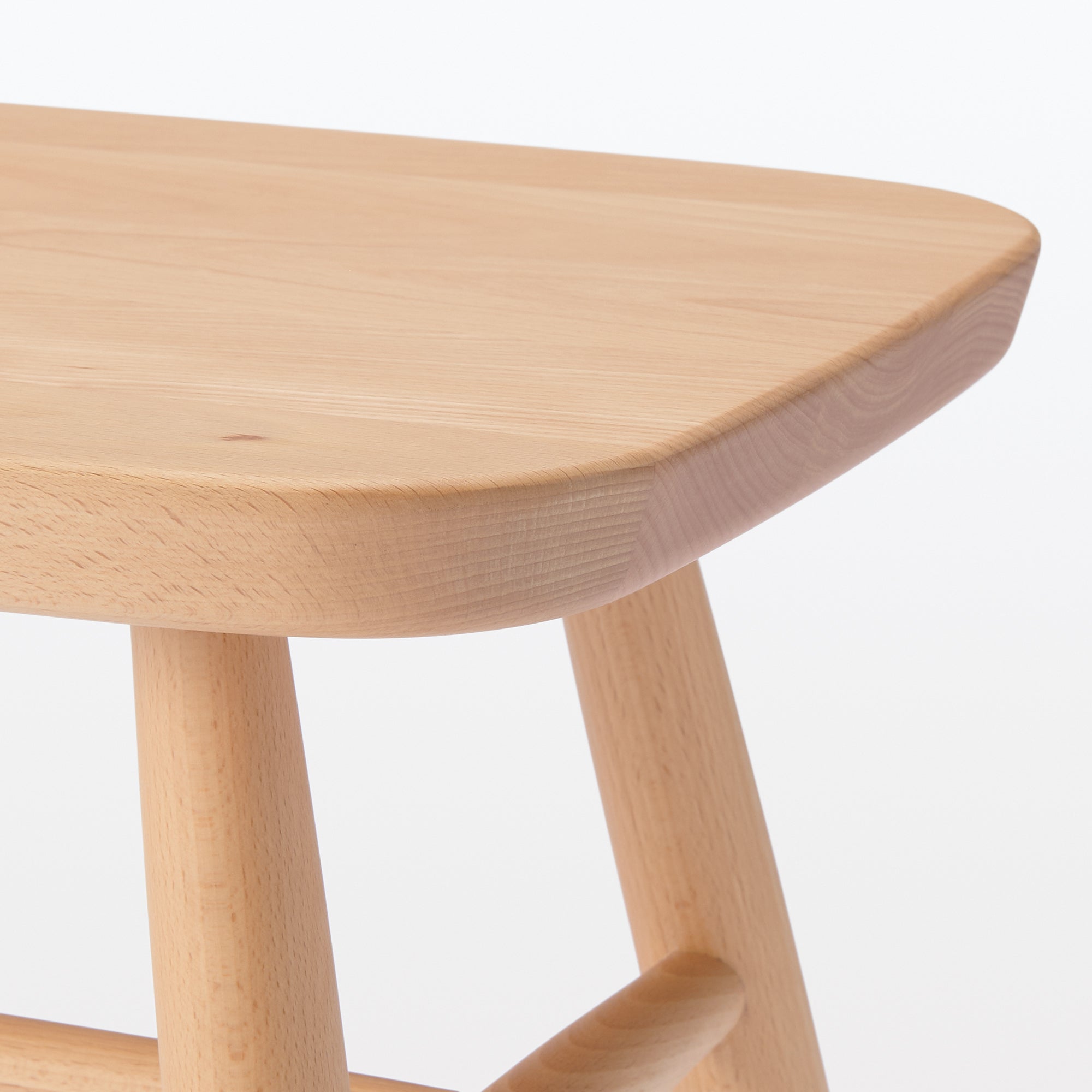 Beech Wood Stool with Round Legs - Image 7
