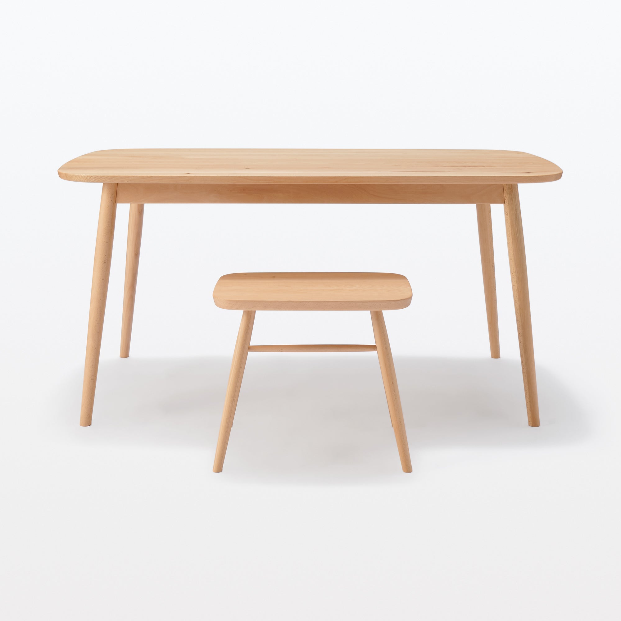 Beech Wood Stool with Round Legs - Image 9