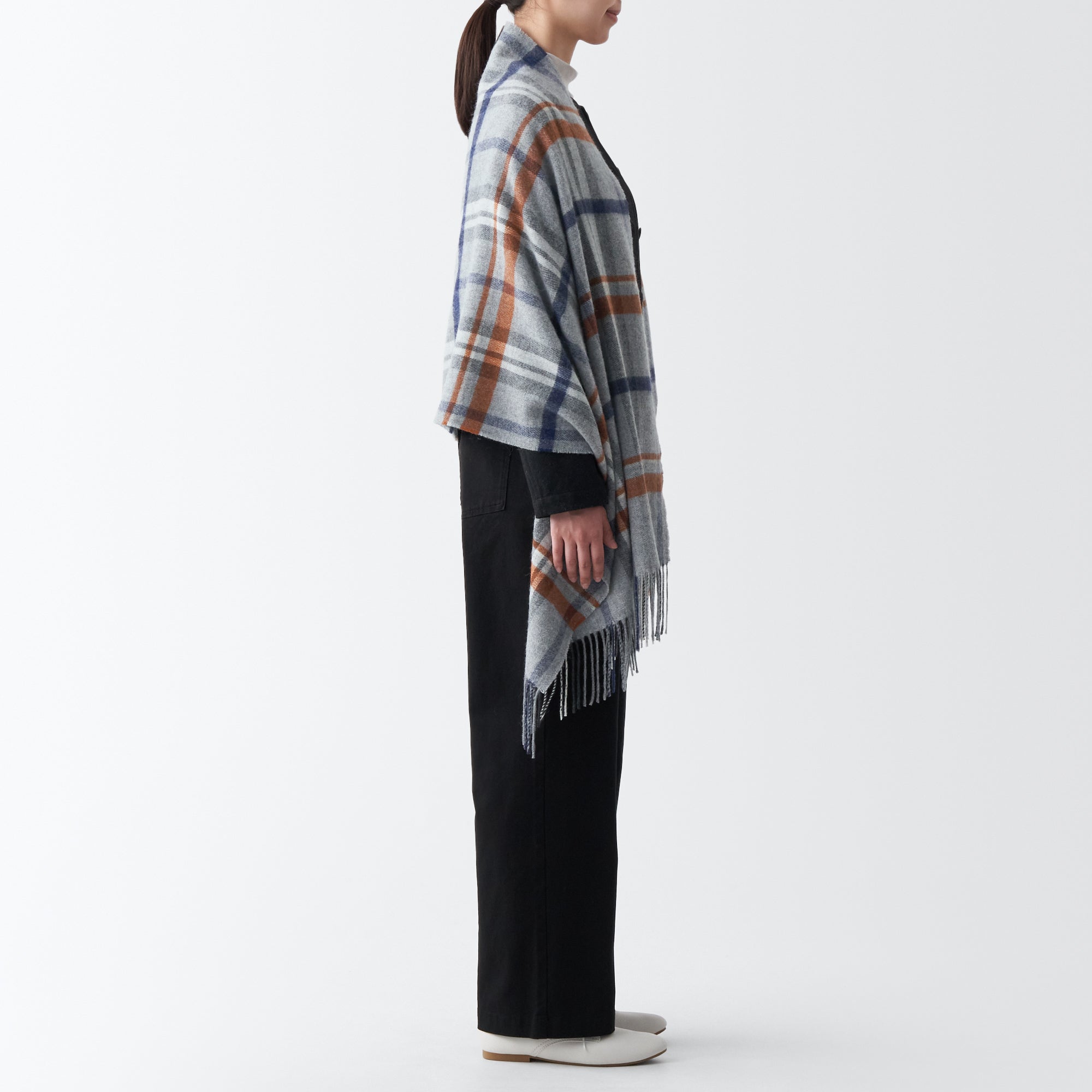 Wool 2-way Large Stole - Patterned - Image 24