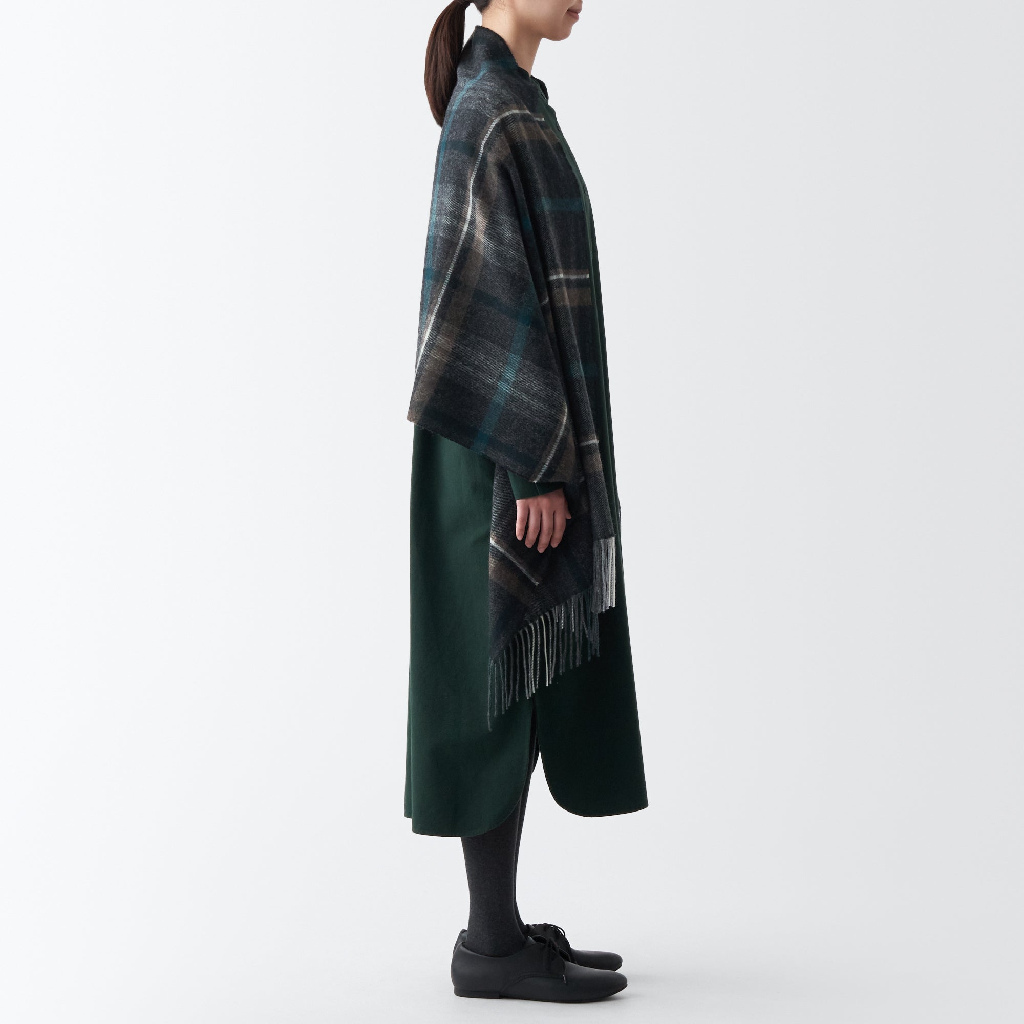 Wool 2-way Large Stole - Patterned - Image 33