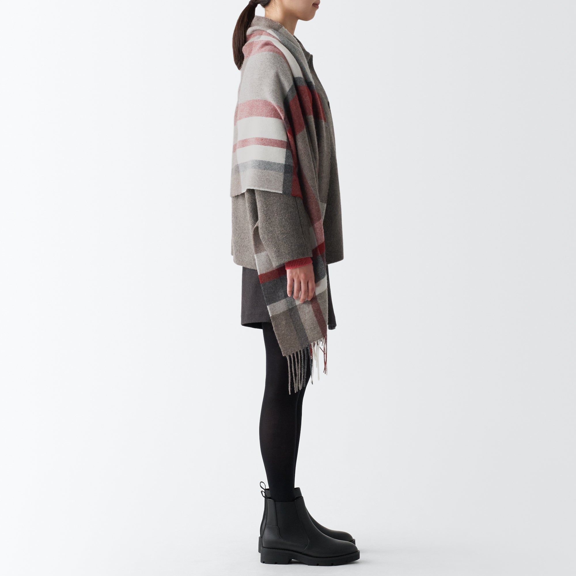 Wool 2-way Large Stole - Patterned - Image 6