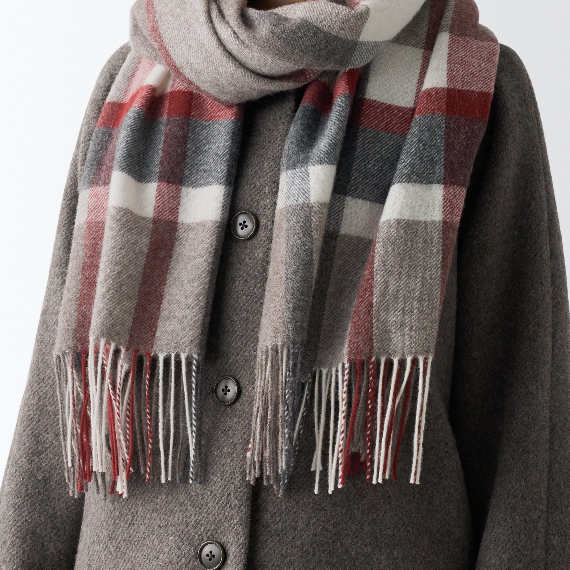 Wool 2-way Large Stole - Patterned - Image 8