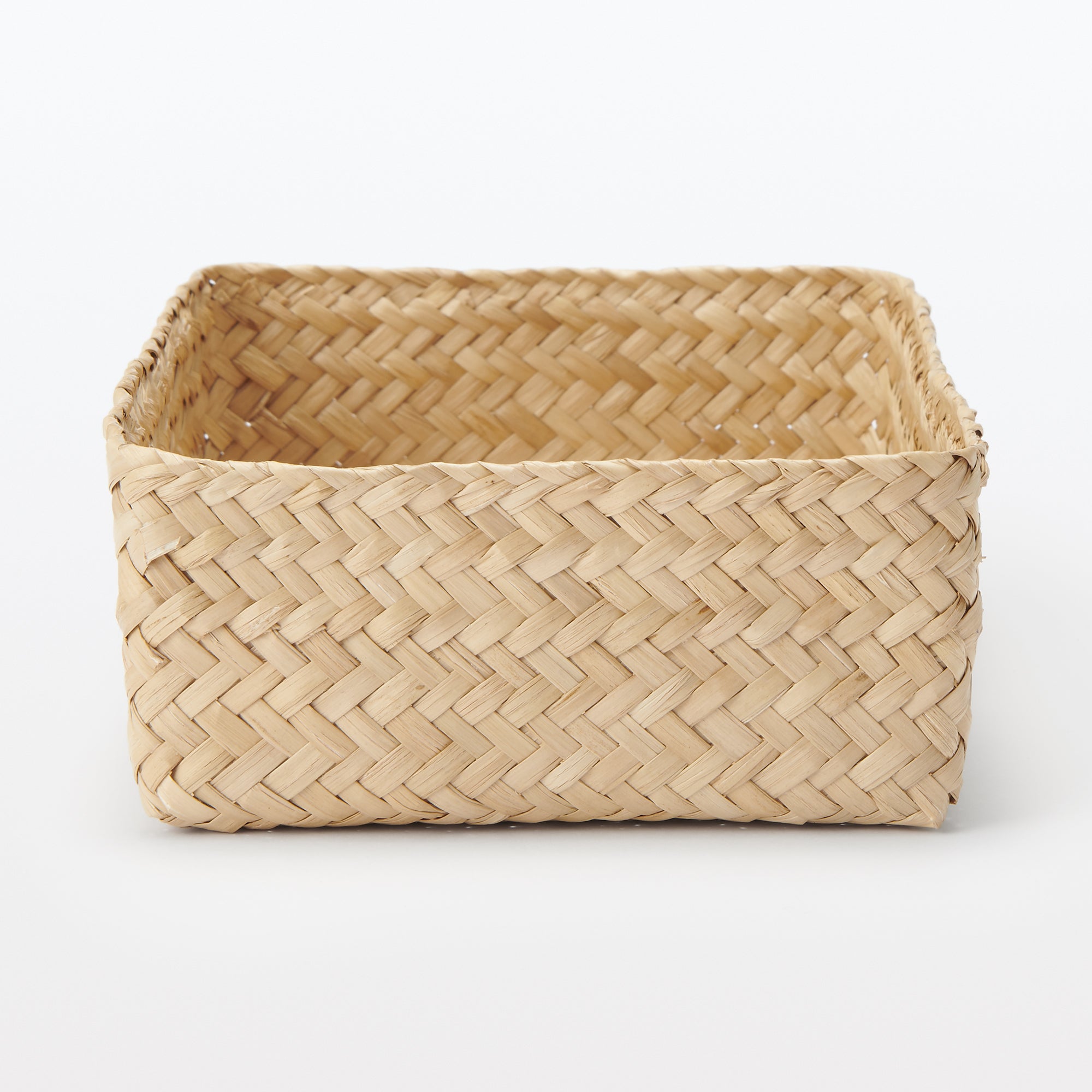 Seagrass Organizer Herringbone Rectangular Basket - Medium (W5.9 x D9.8 x H2.8) - Image 2