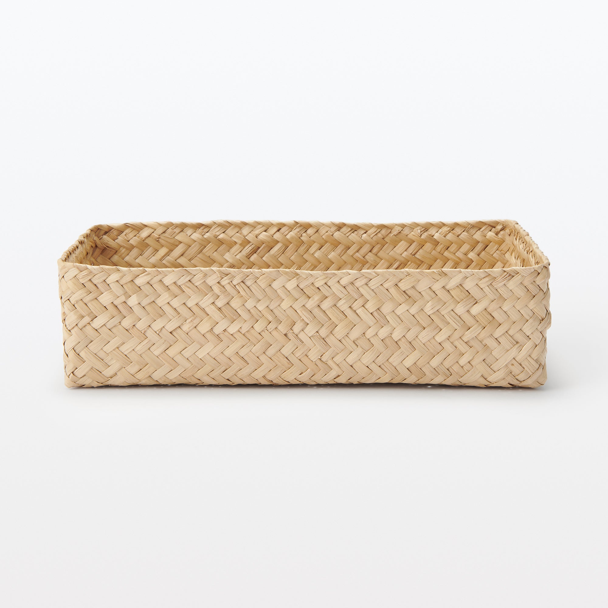Seagrass Organizer Herringbone Rectangular Basket - Medium (W5.9 x D9.8 x H2.8) - Image 3
