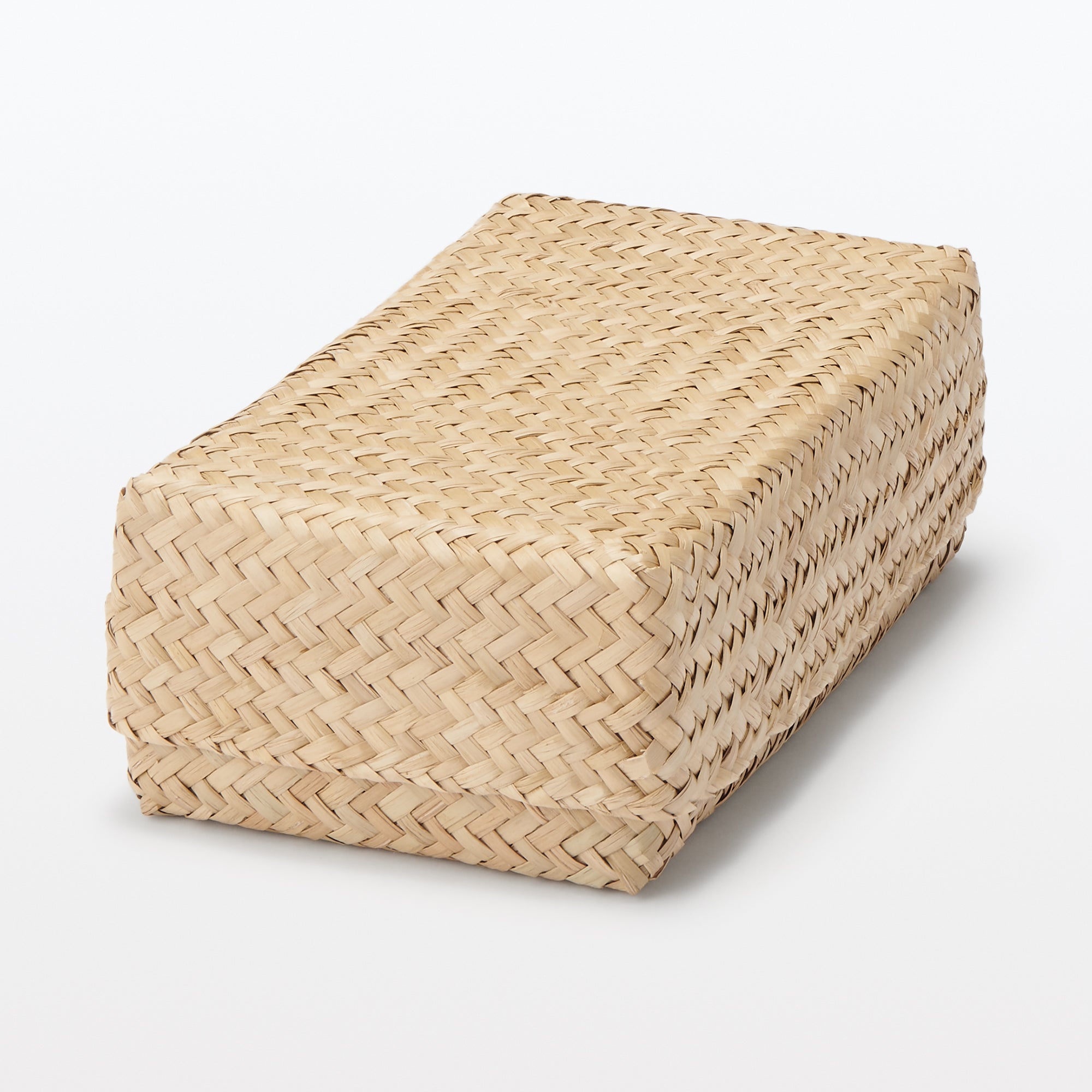 Seagrass Organizer Herringbone Rectangular Basket - Medium (W5.9 x D9.8 x H2.8) - Image 7