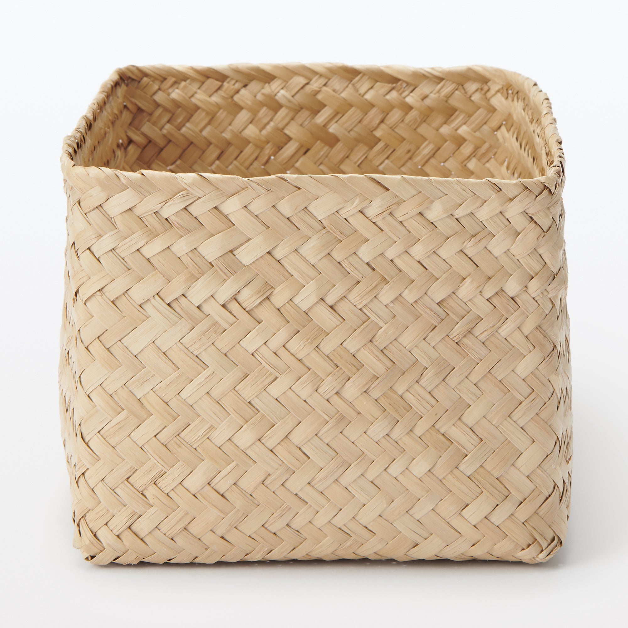 Seagrass Organizer Herringbone Rectangular Basket - Large (W5.9 x D9.8 x H4.7) - Image 2