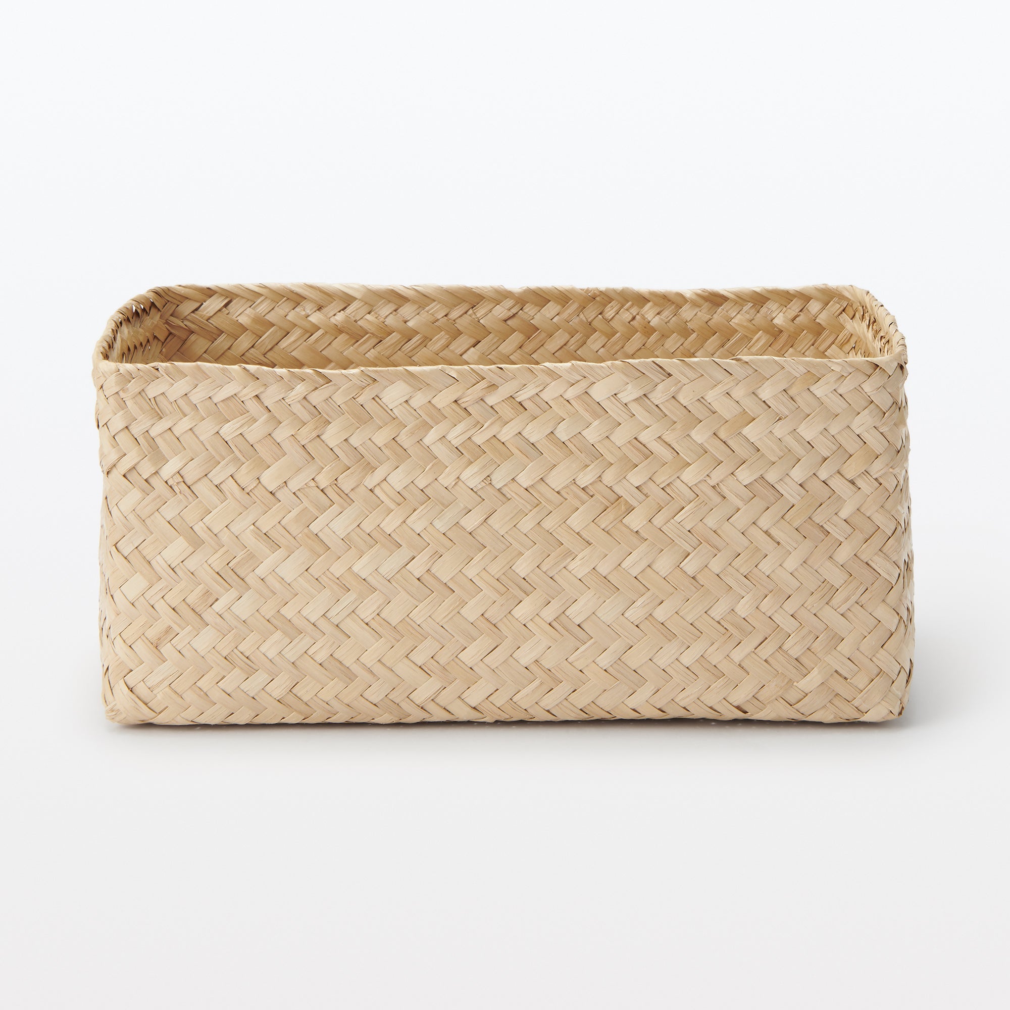 Seagrass Organizer Herringbone Rectangular Basket - Large (W5.9 x D9.8 x H4.7) - Image 3