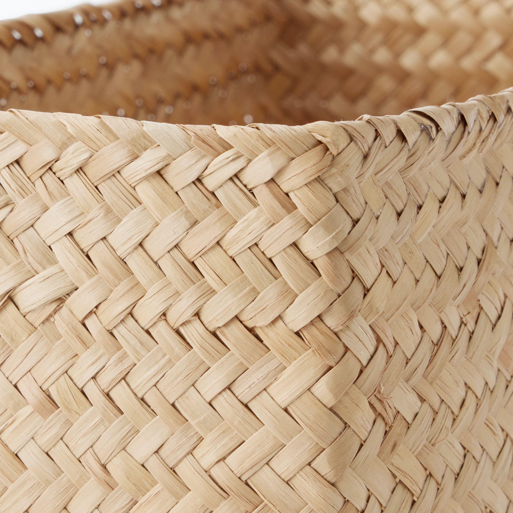 Seagrass Organizer Herringbone Rectangular Basket - Large (W5.9 x D9.8 x H4.7) - Image 5