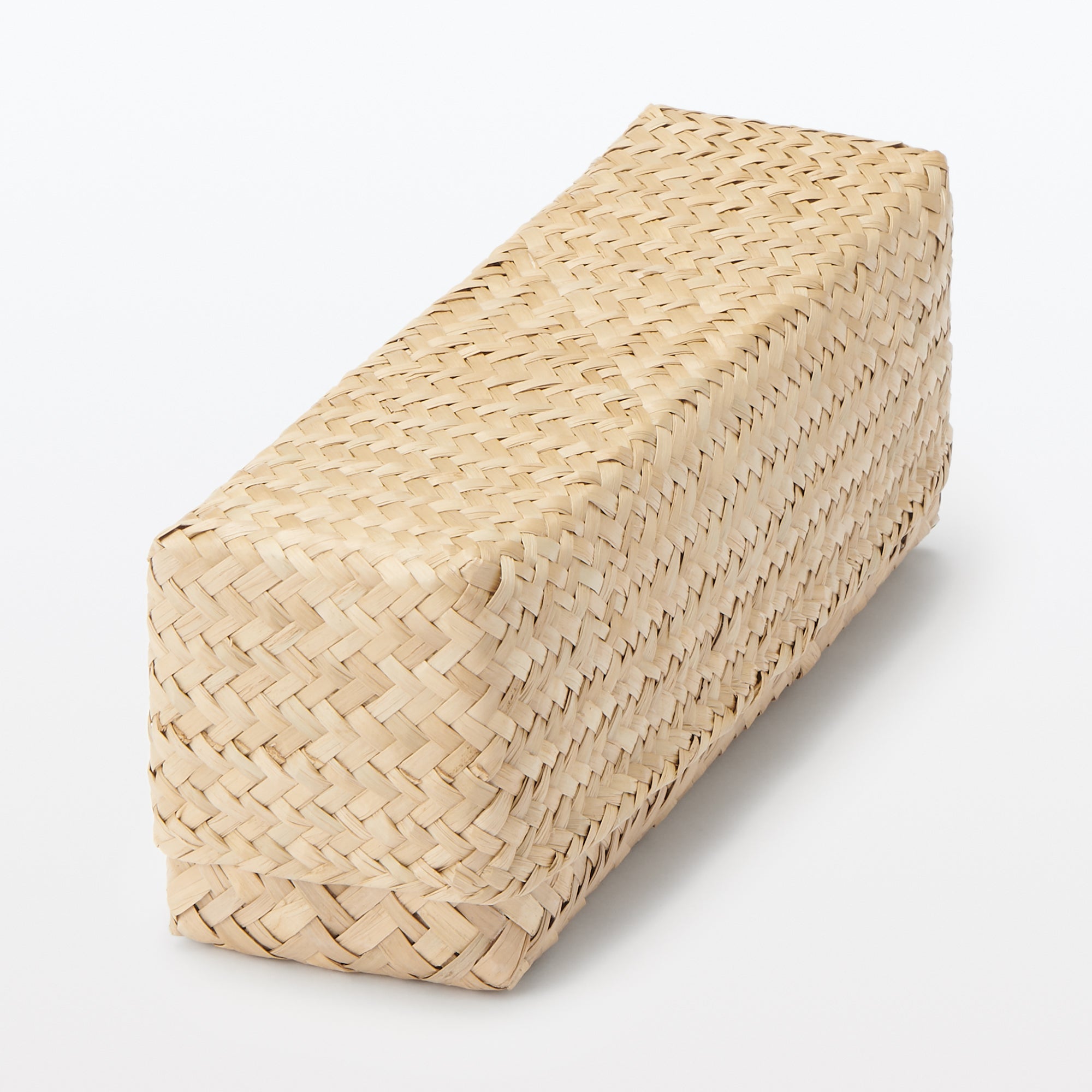 Seagrass Organizer Herringbone Rectangular Half Basket - Medium (W3.0 x D9.8 x H2.8) - Image 7