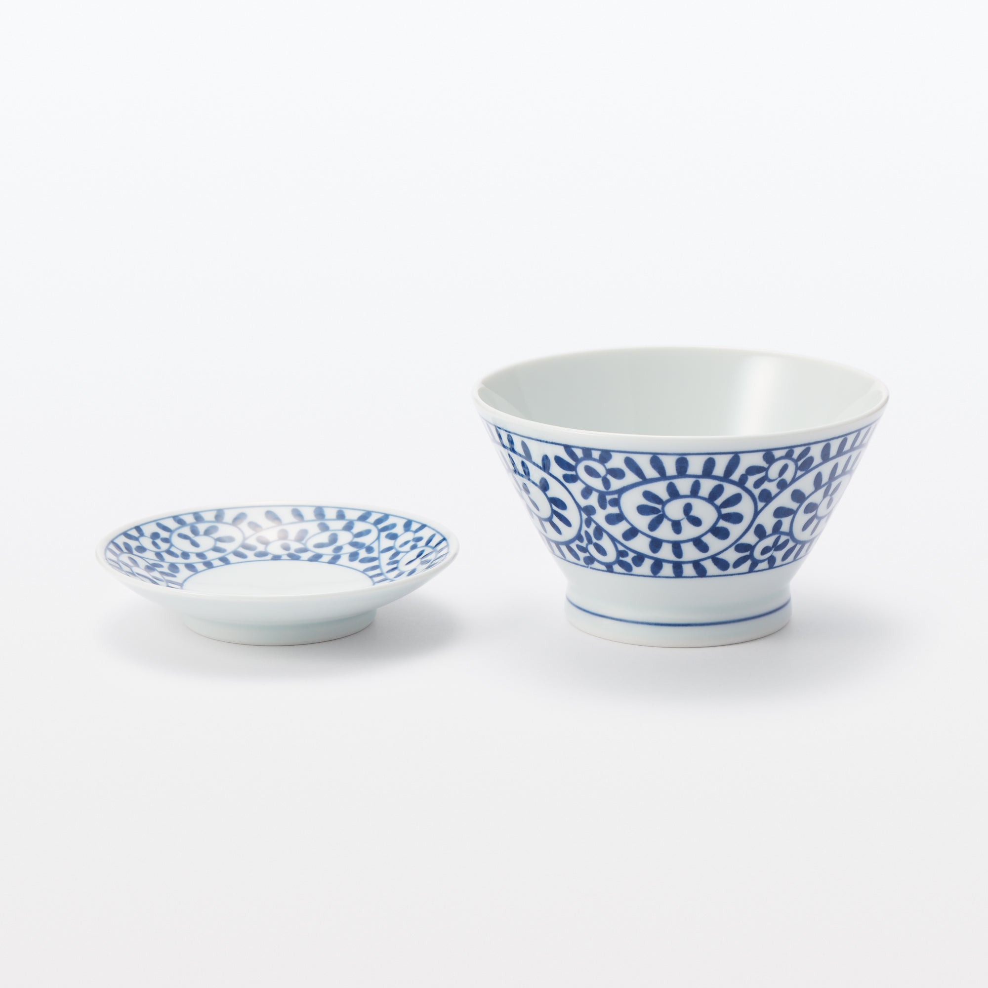 Hasami Ware Rice Bowl - Arabesque Pattern - Image 5