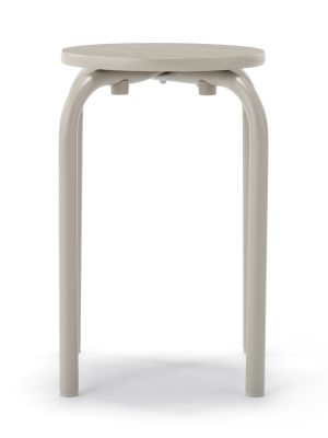 Steel Pipe Stacking Stool - Warm Gray