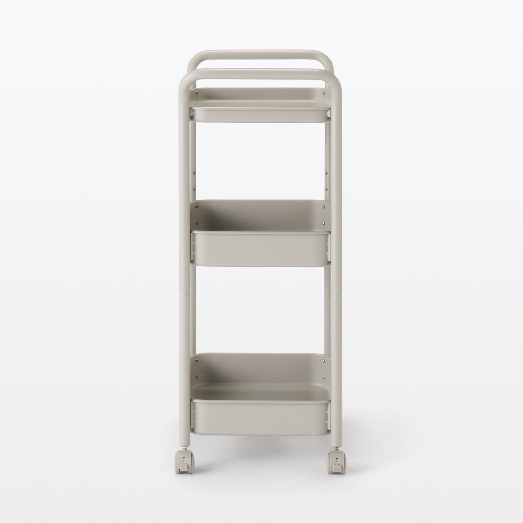 Steel Pipe Wheeled Rack Utility Cart - Warm Gray - Image 2