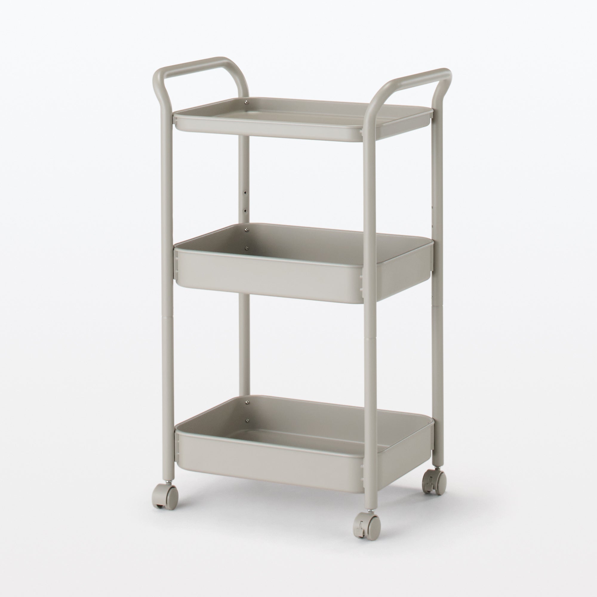 Steel Pipe Wheeled Rack Utility Cart - Warm Gray - Image 3