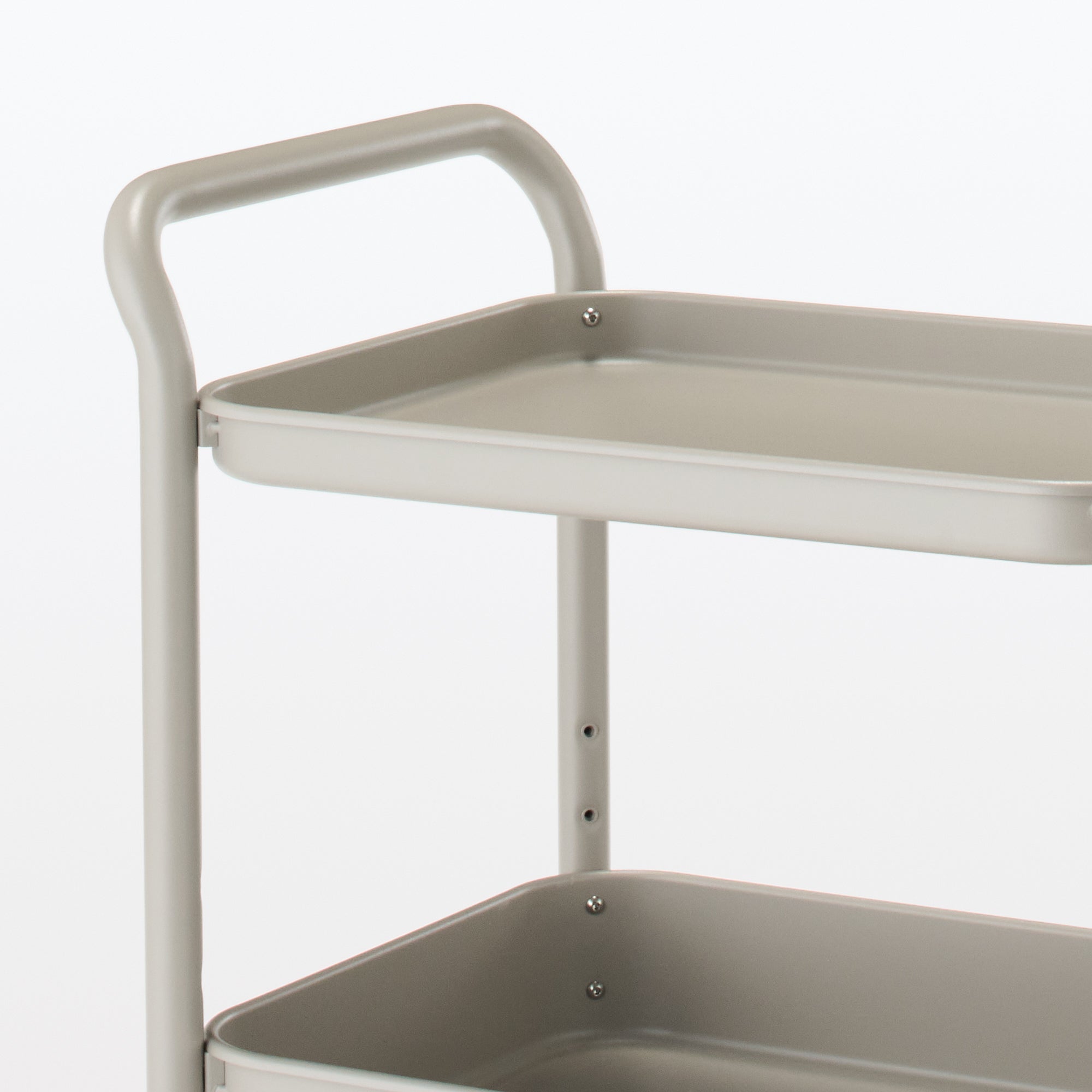 Steel Pipe Wheeled Rack Utility Cart - Warm Gray - Image 5