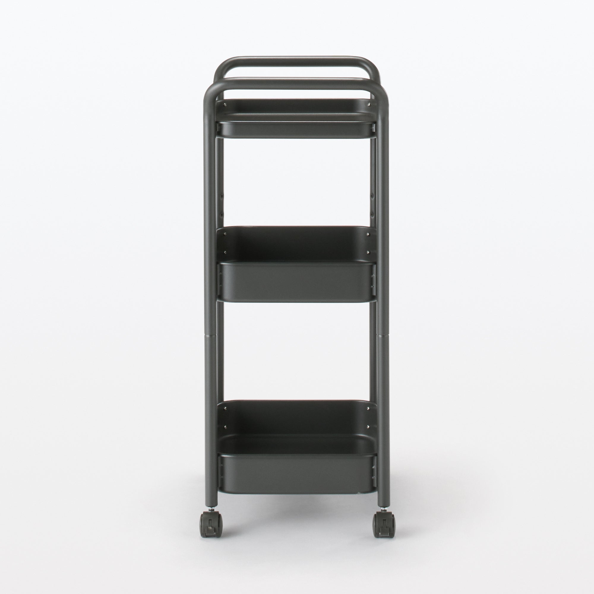 Steel Pipe Wheeled Rack Utility Cart - Dark Gray - Image 2