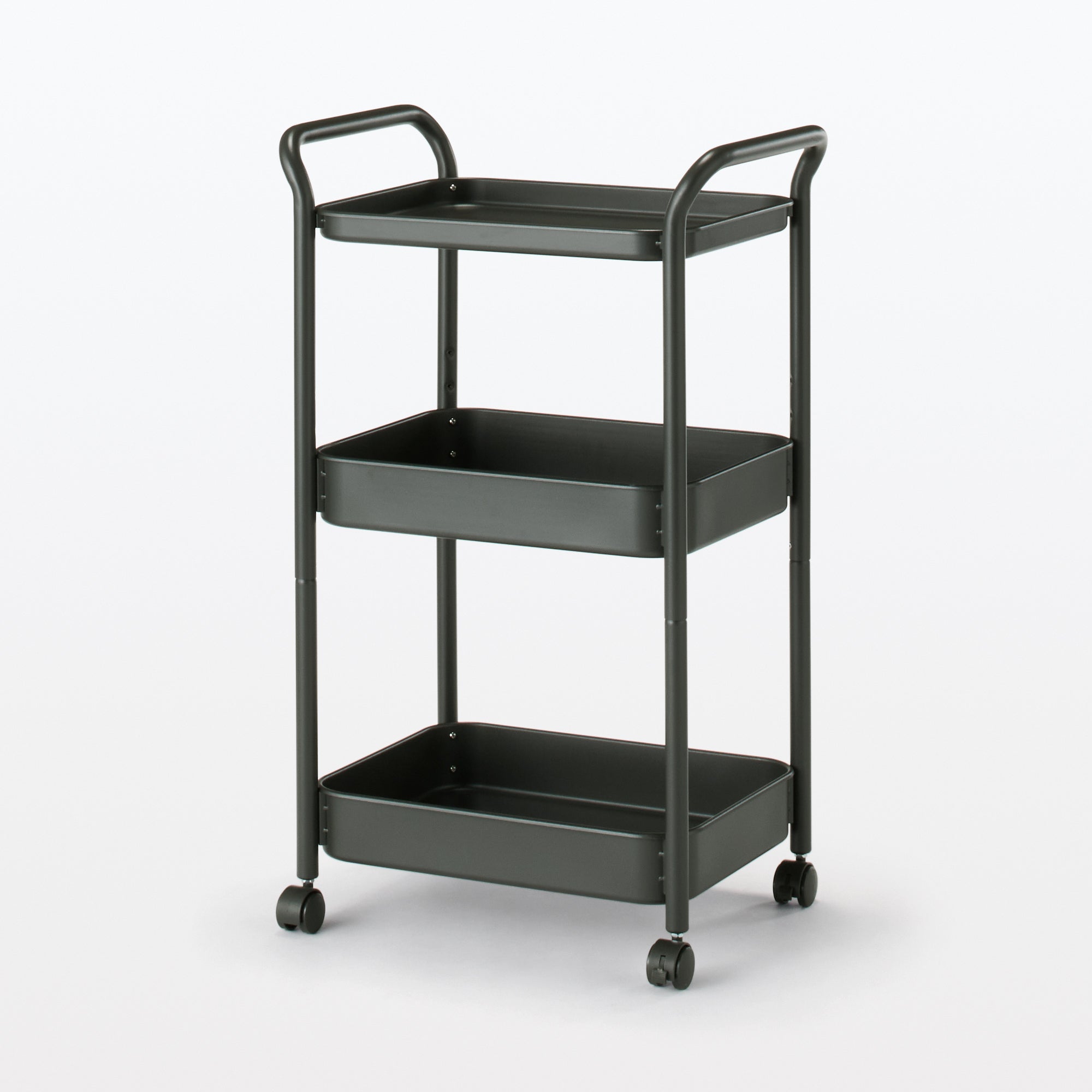 Steel Pipe Wheeled Rack Utility Cart - Dark Gray - Image 3