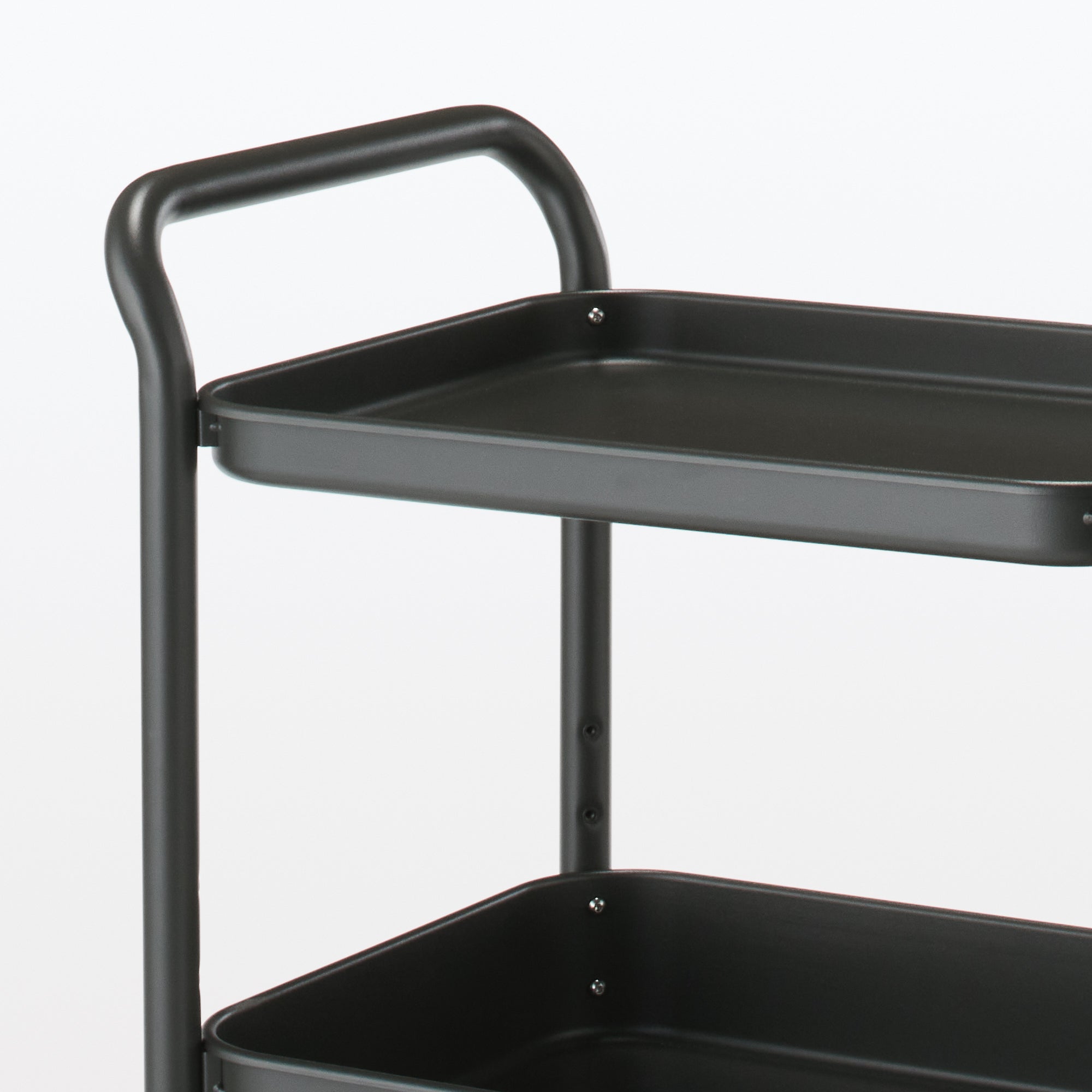 Steel Pipe Wheeled Rack Utility Cart - Dark Gray - Image 5