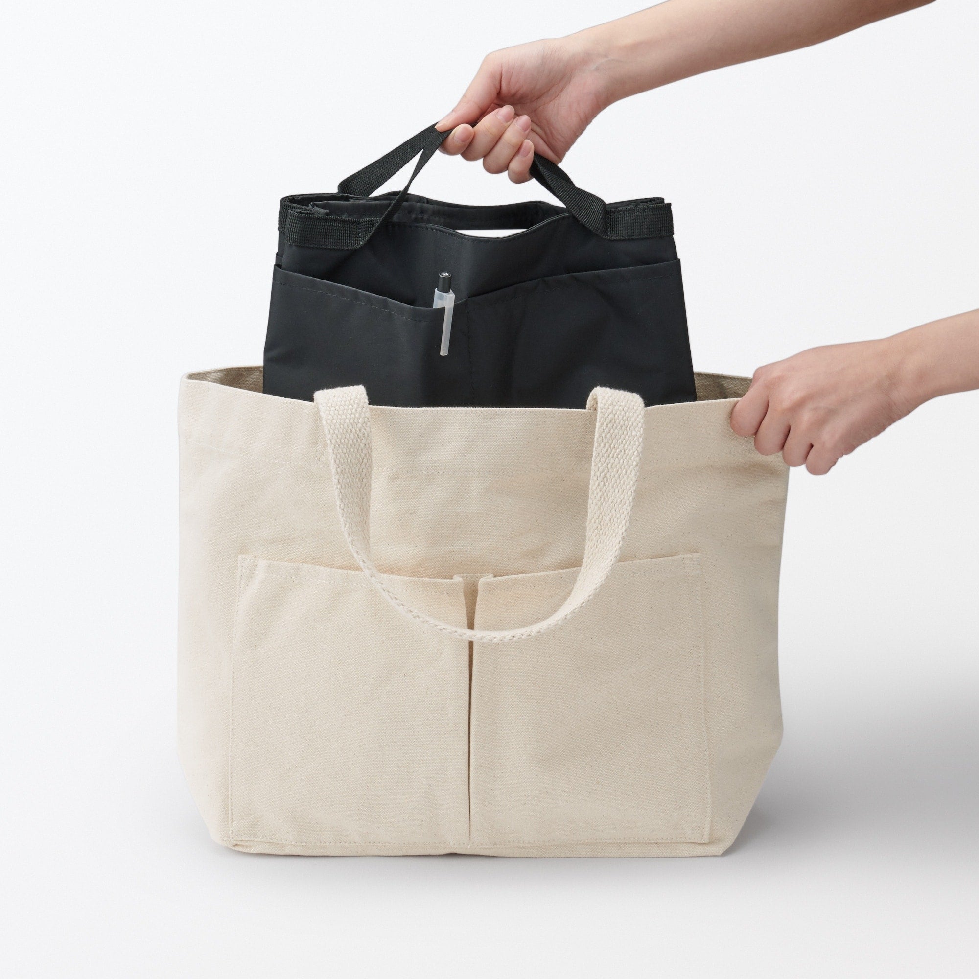 Nylon Bag Organizer - Black - Image 7