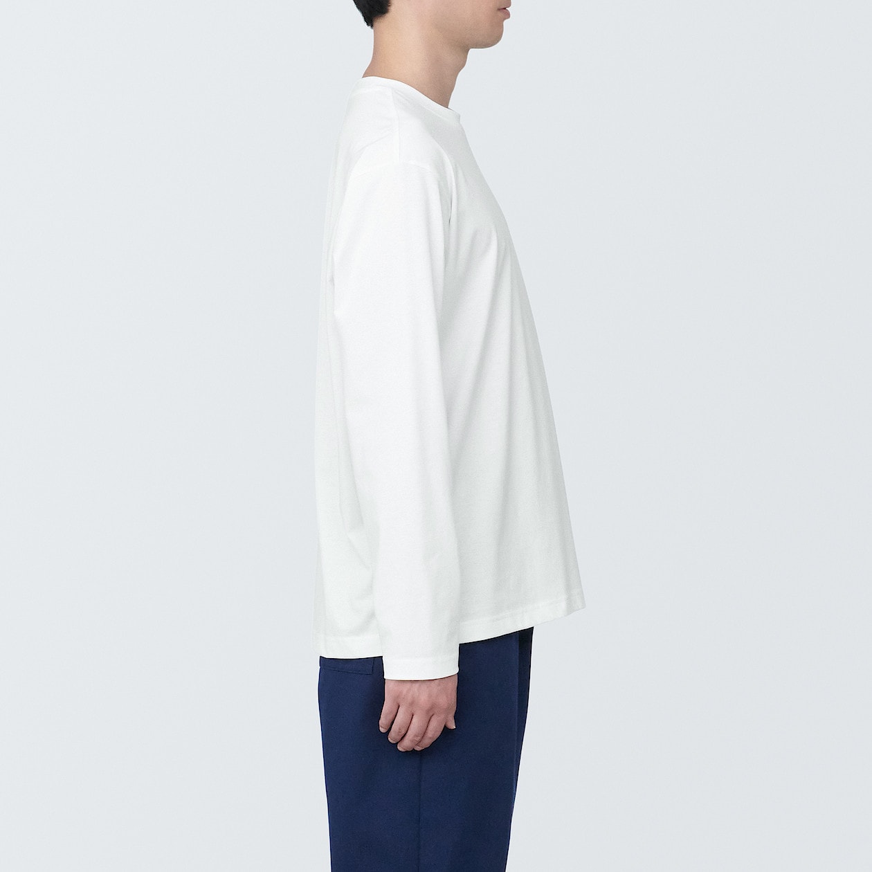 Men's Washed Jersey Crew Neck Long Sleeve T-Shirt - Image 19