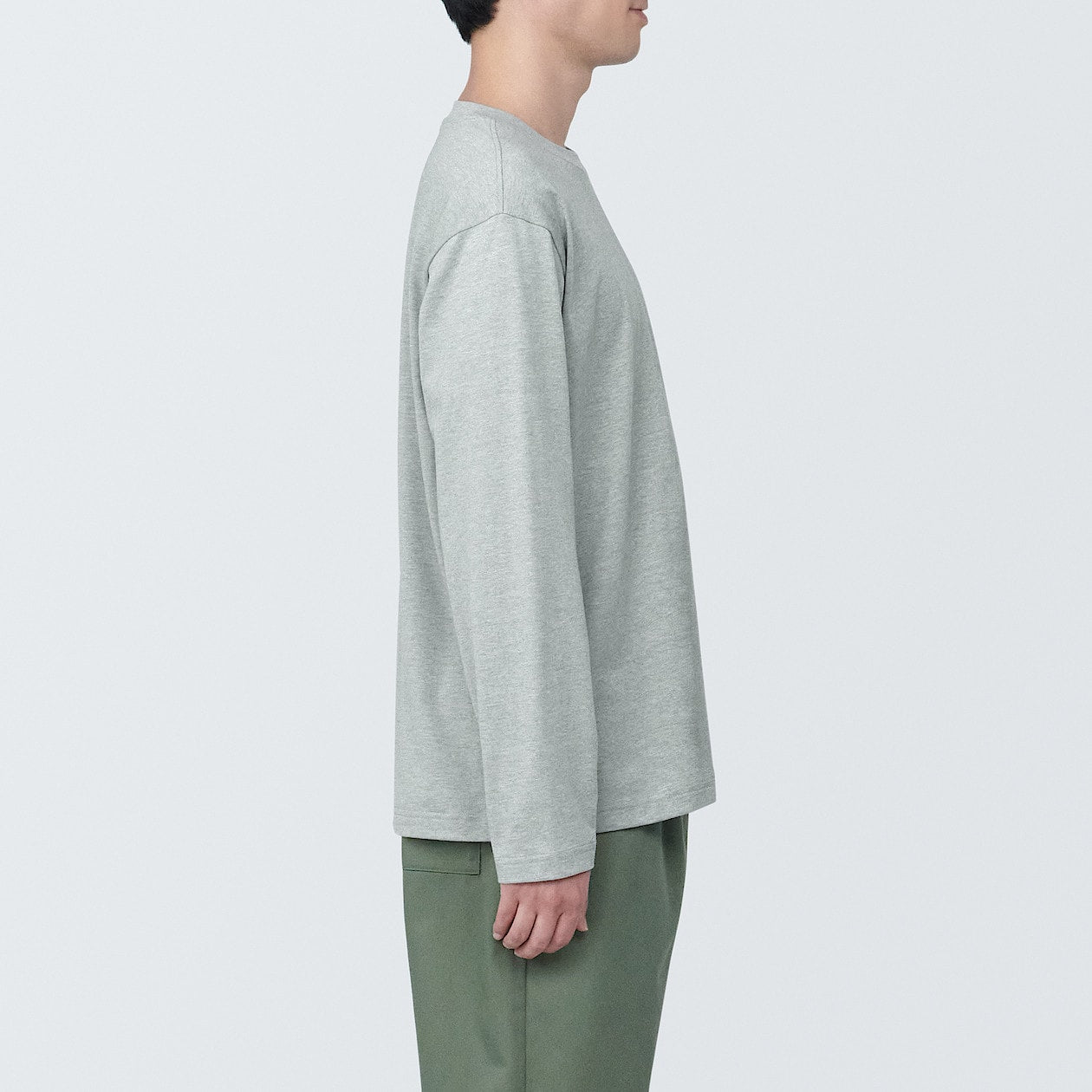 Men's Washed Jersey Crew Neck Long Sleeve T-Shirt - Image 26