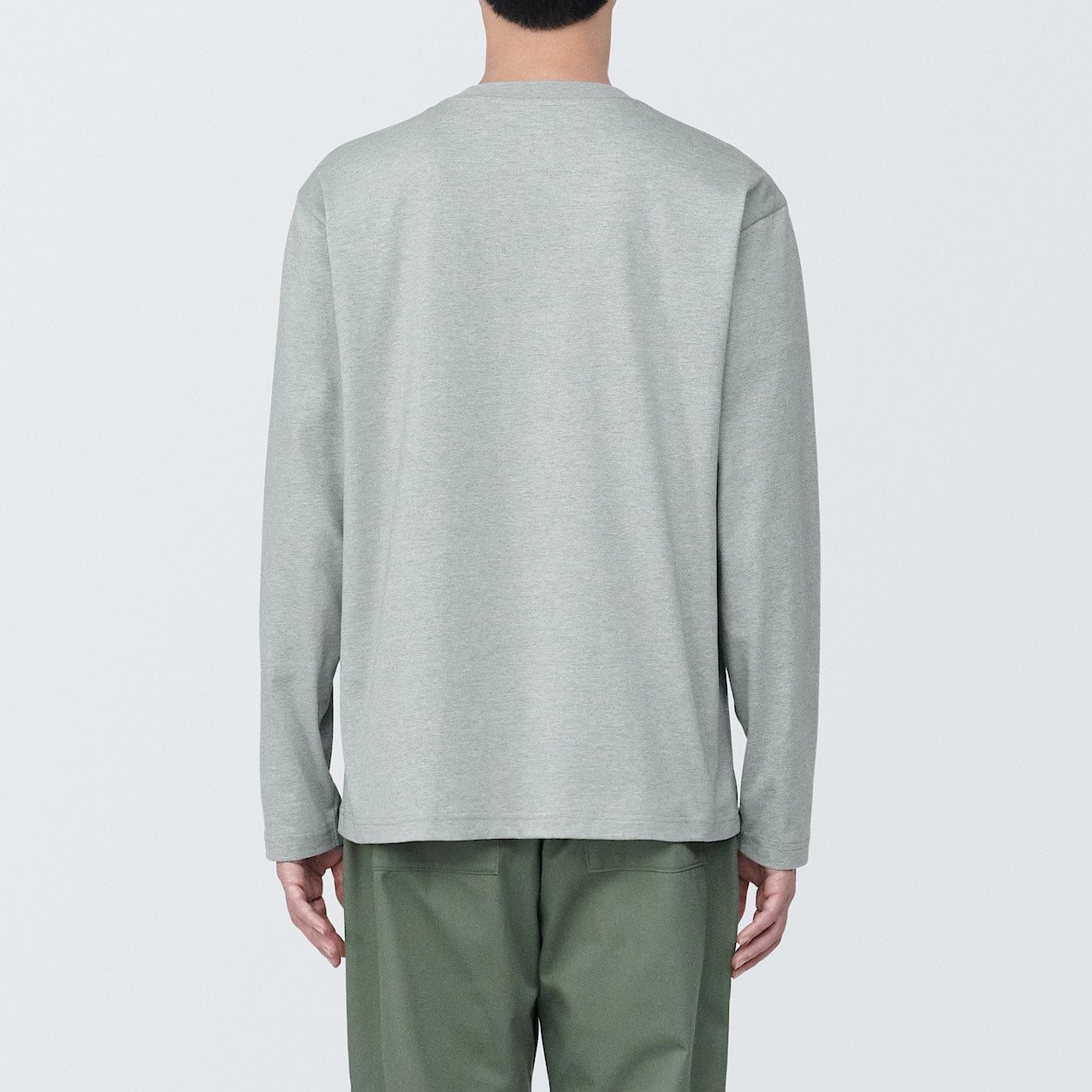 Men's Washed Jersey Crew Neck Long Sleeve T-Shirt - Image 27