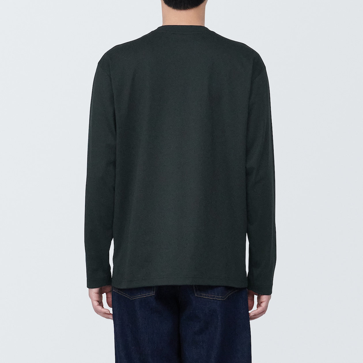 Men's Washed Jersey Crew Neck Long Sleeve T-Shirt - Image 13