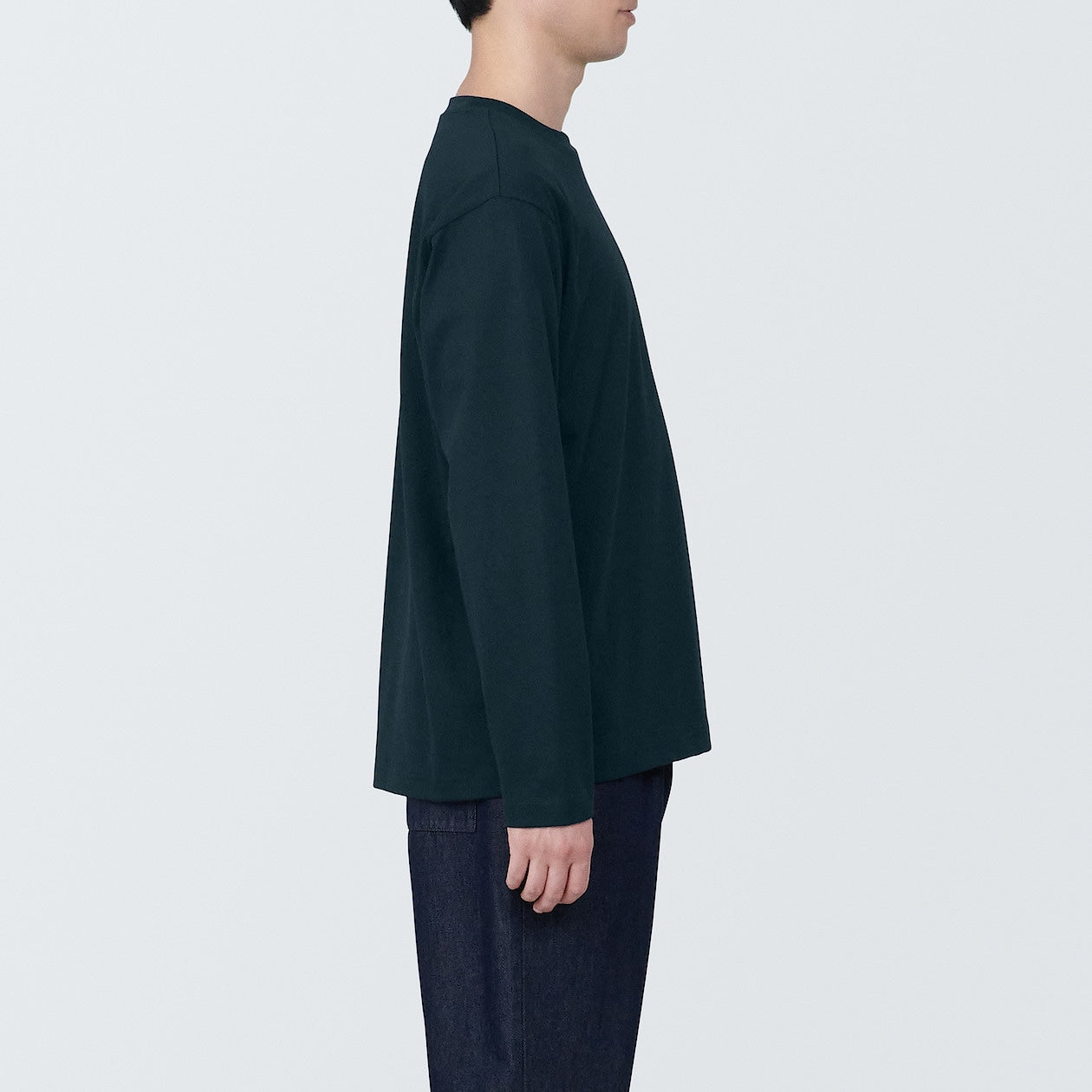 Men's Washed Jersey Crew Neck Long Sleeve T-Shirt - Image 33