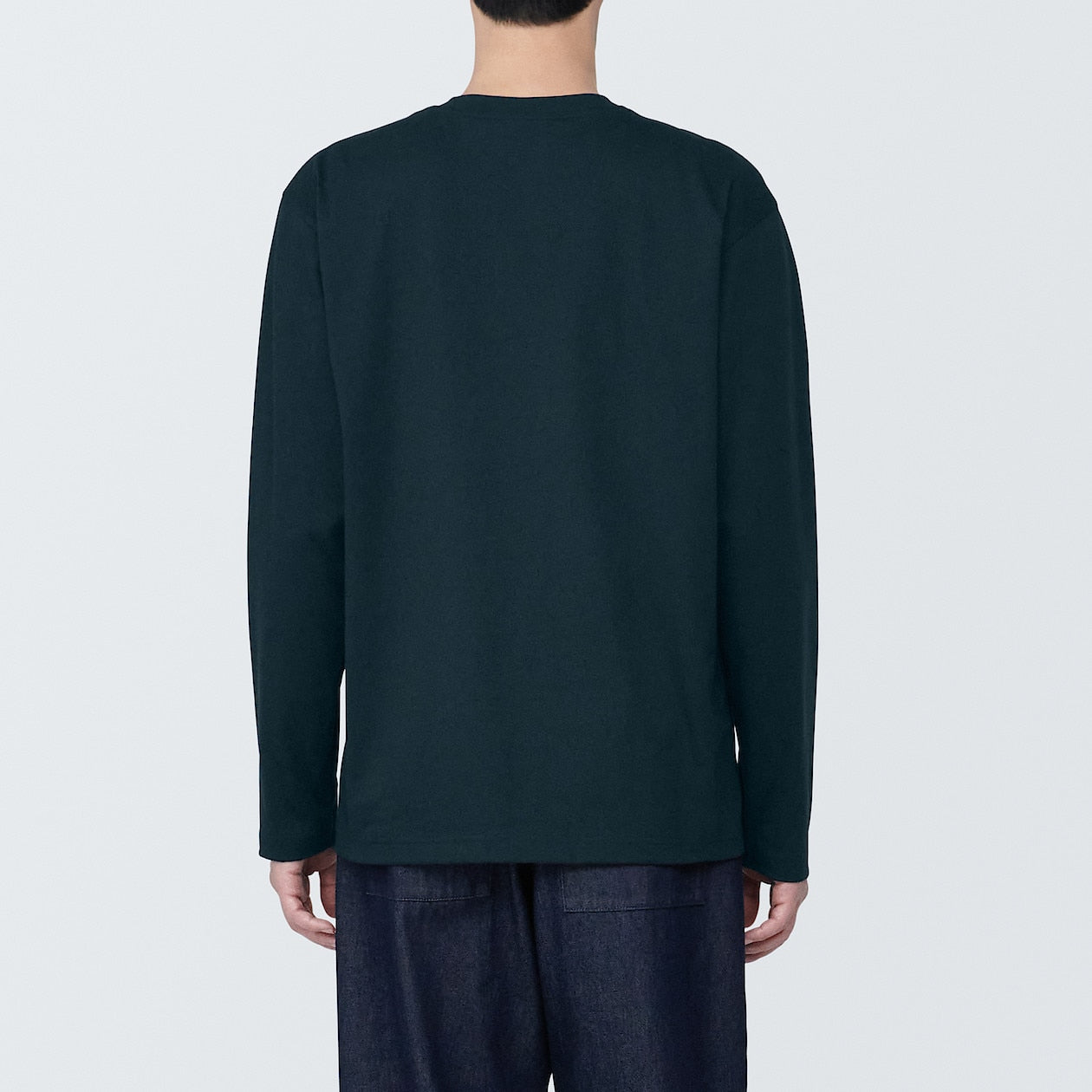 Men's Washed Jersey Crew Neck Long Sleeve T-Shirt - Image 34