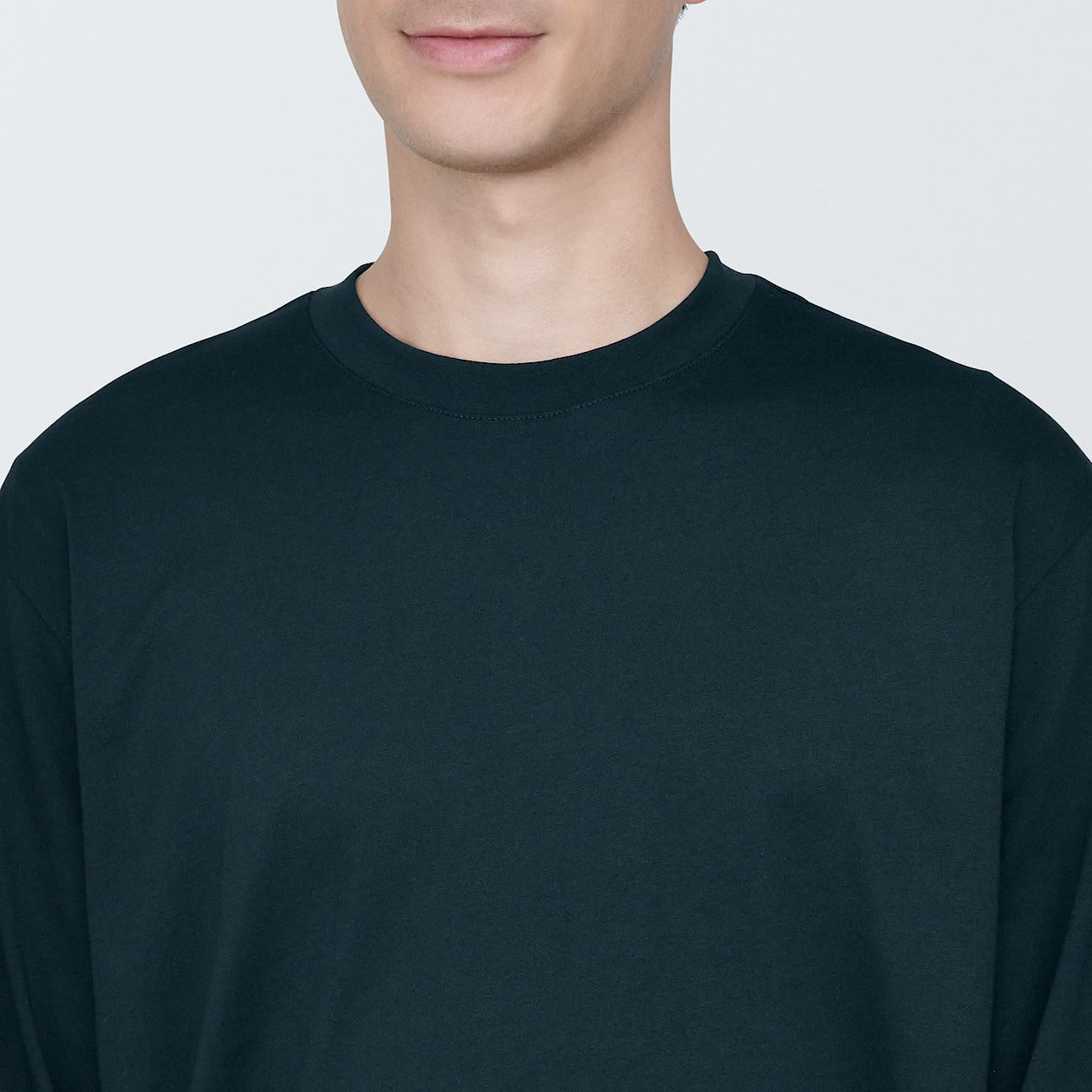 Men's Washed Jersey Crew Neck Long Sleeve T-Shirt - Image 35