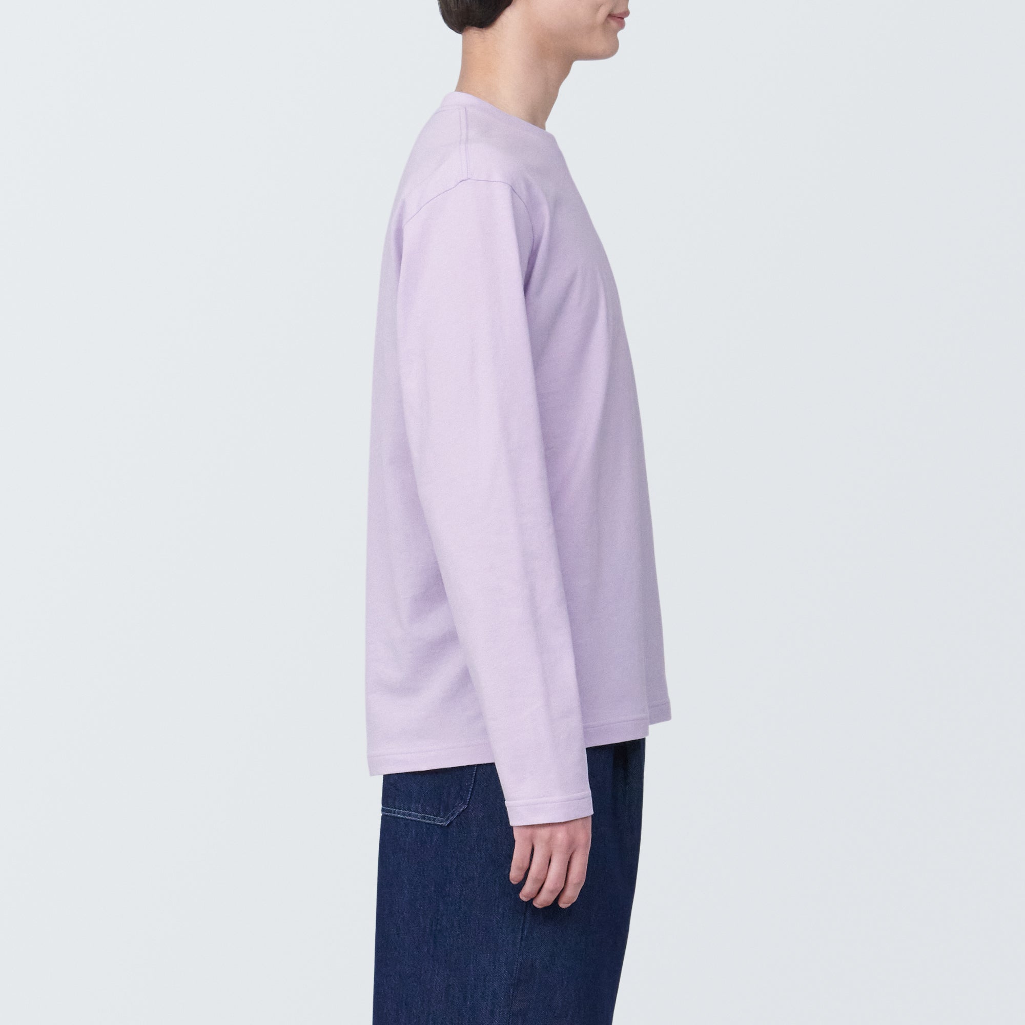 Men's Washed Jersey Crew Neck Long Sleeve T-Shirt - Image 40