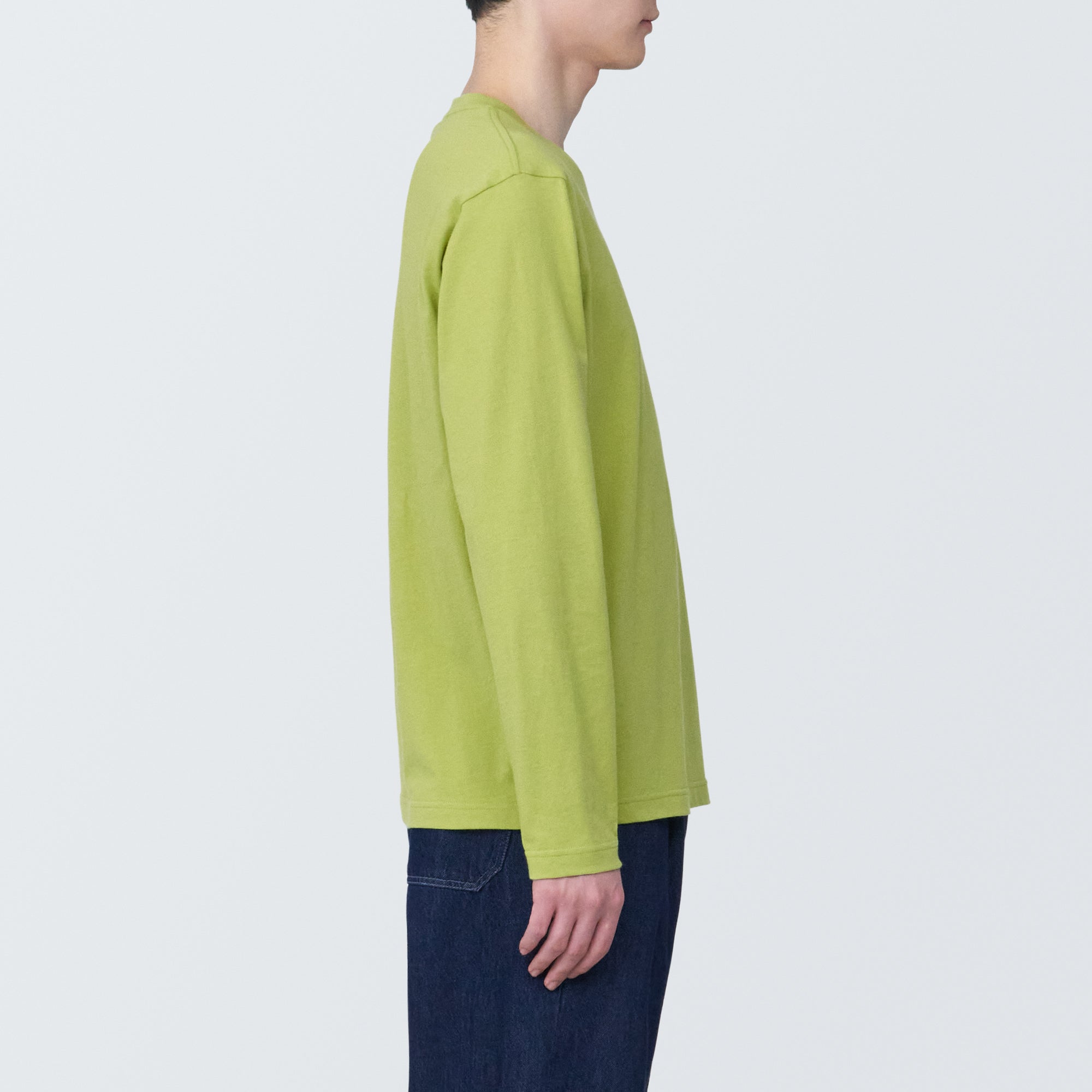 Men's Washed Jersey Crew Neck Long Sleeve T-Shirt - Image 47